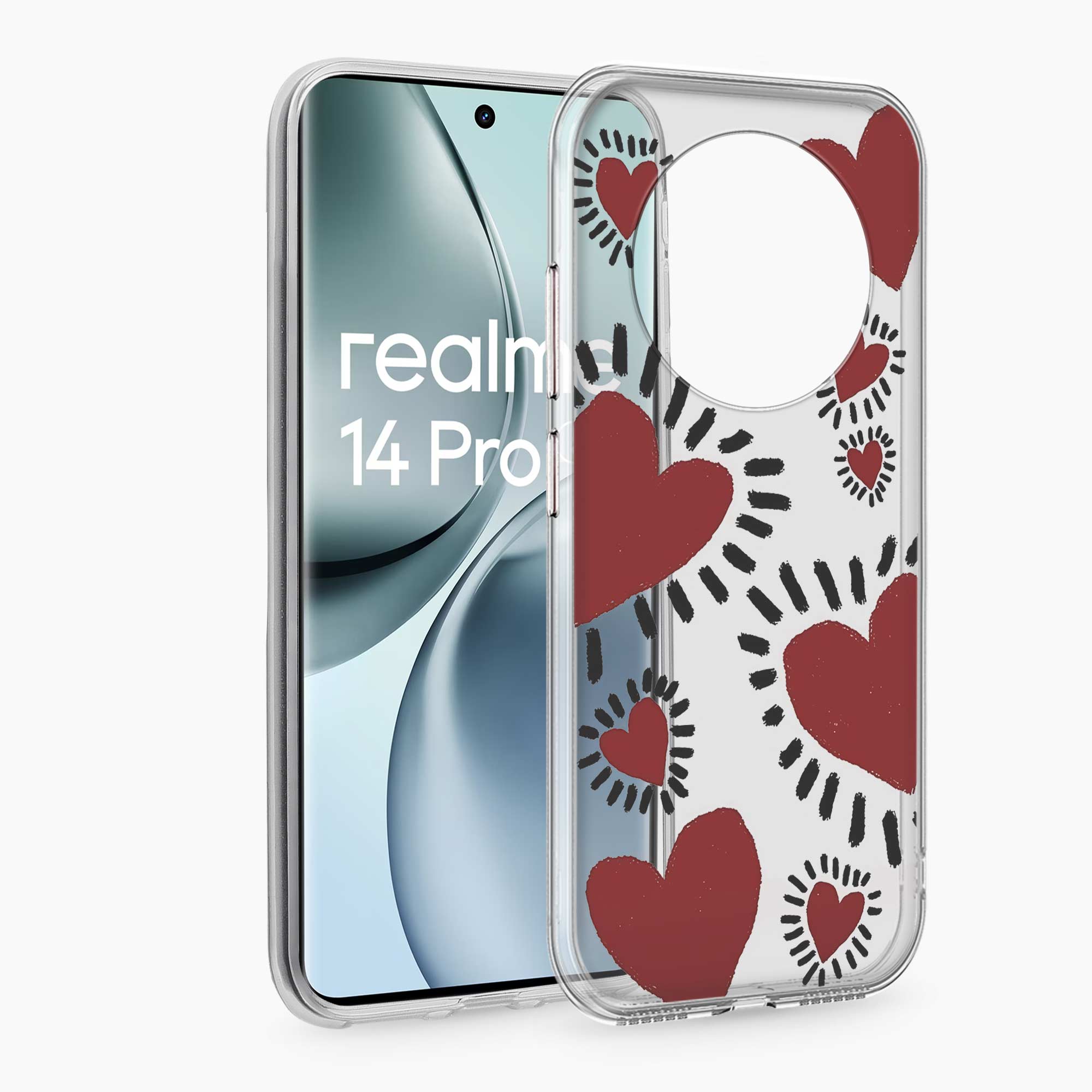 Dark Hearts Realme 14 Pro 5G Silicone Back Cover