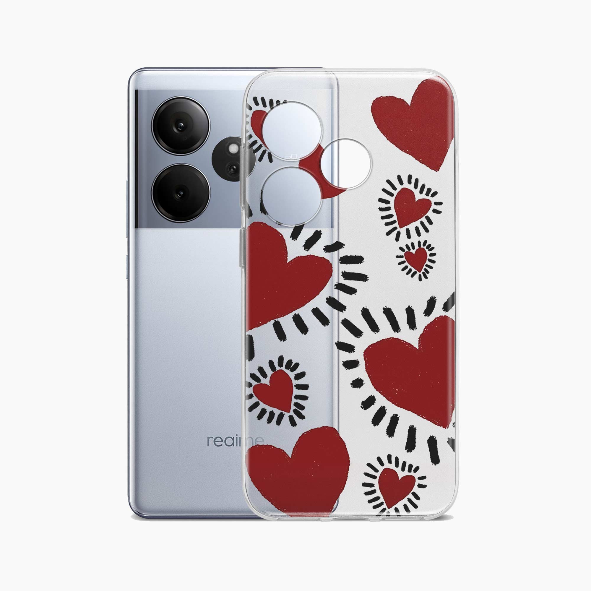 Dark Hearts Realme Gt 6 5G Silicone Back Cover