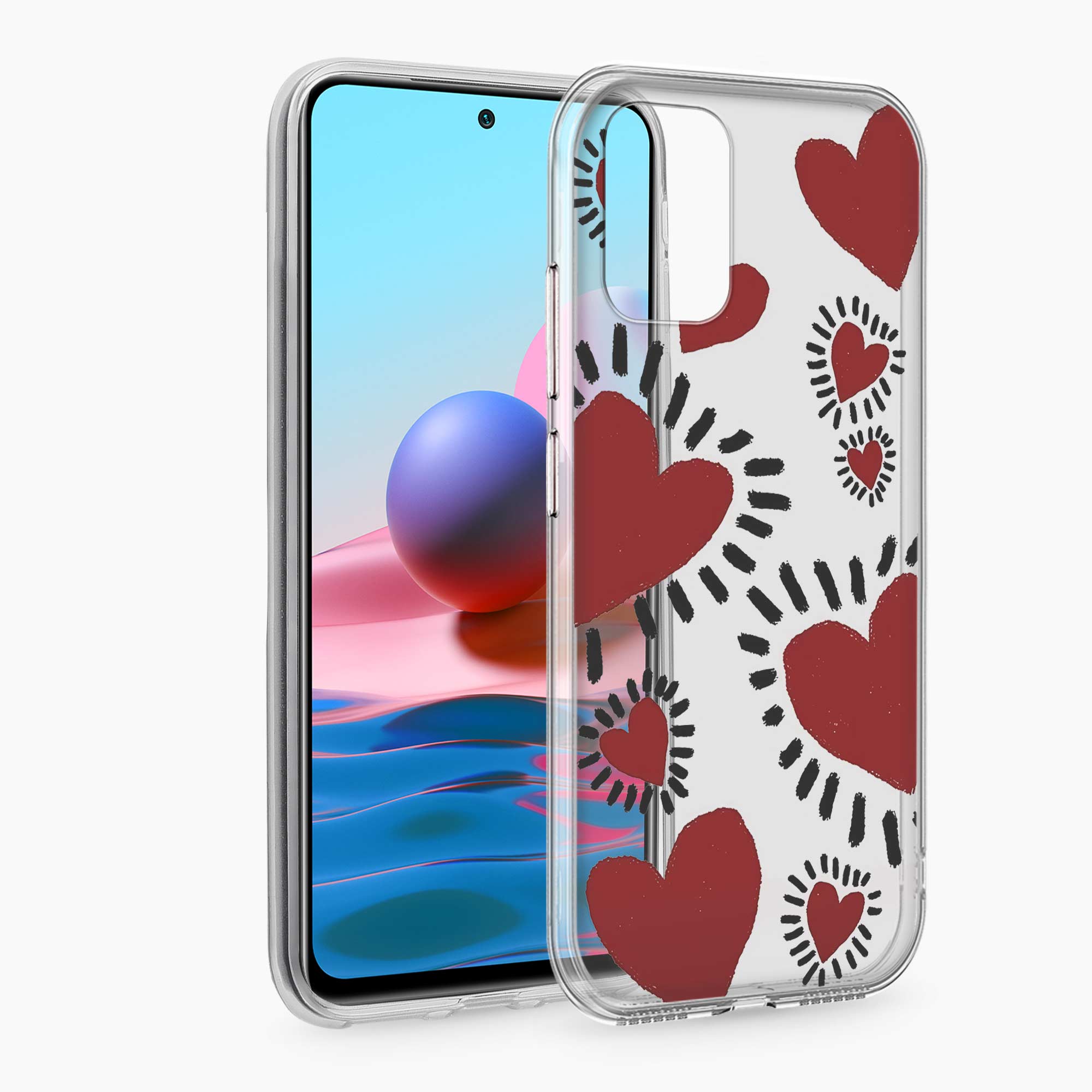 Dark Hearts Redmi Note 10 Silicone Back Cover