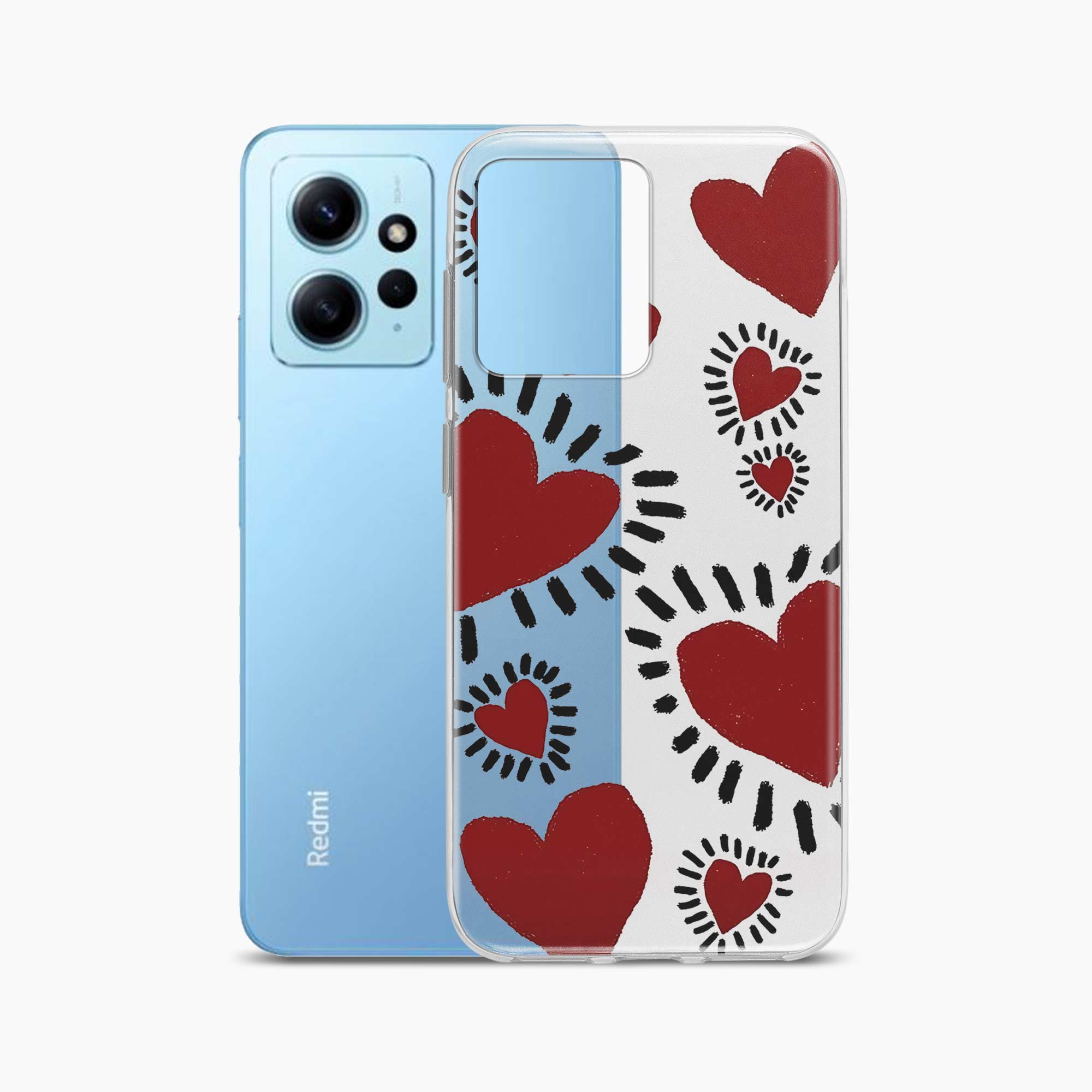 Dark Hearts Redmi Note 12 4G Silicone Back Cover