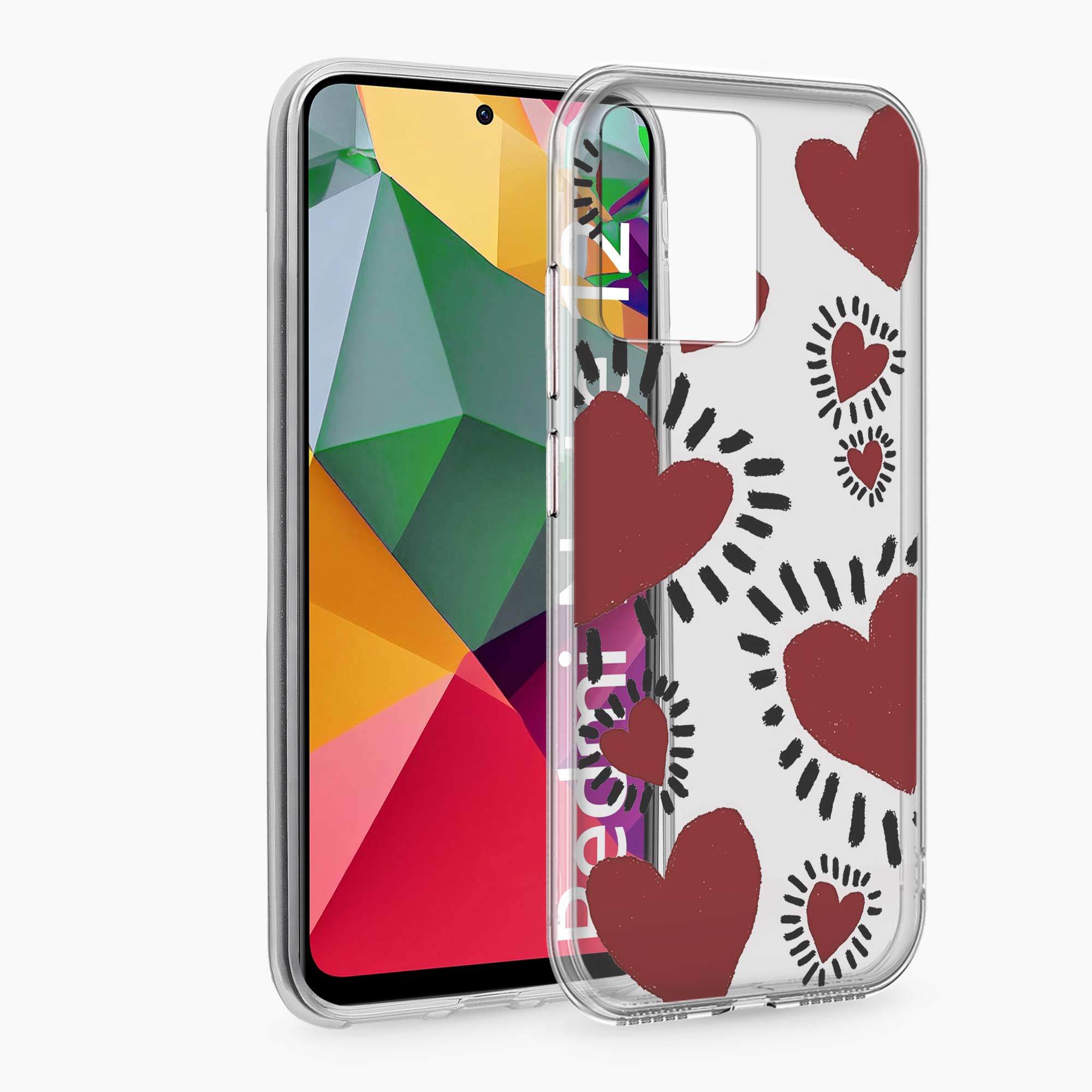 Dark Hearts Redmi Note 12 4G Silicone Back Cover