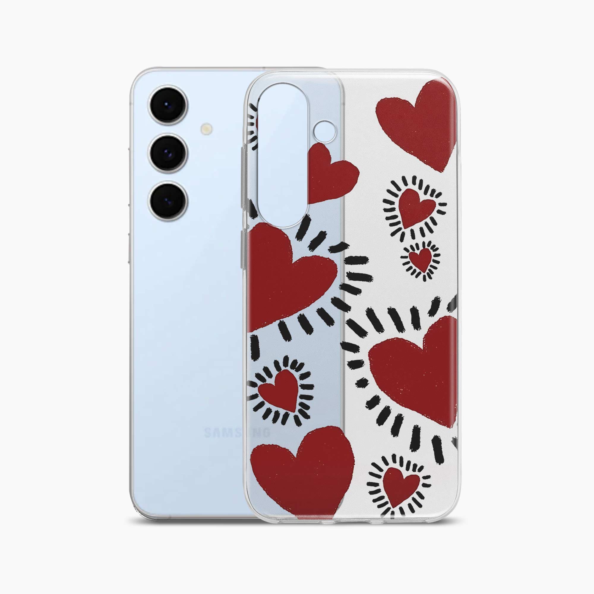 Dark Hearts Samsung S24 FE Silicone Back Cover
