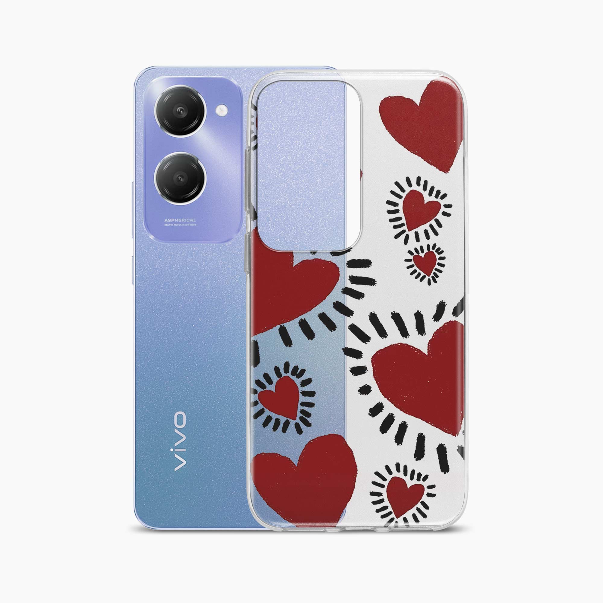 Dark Hearts Vivo Y28s 5G Silicone Back Cover
