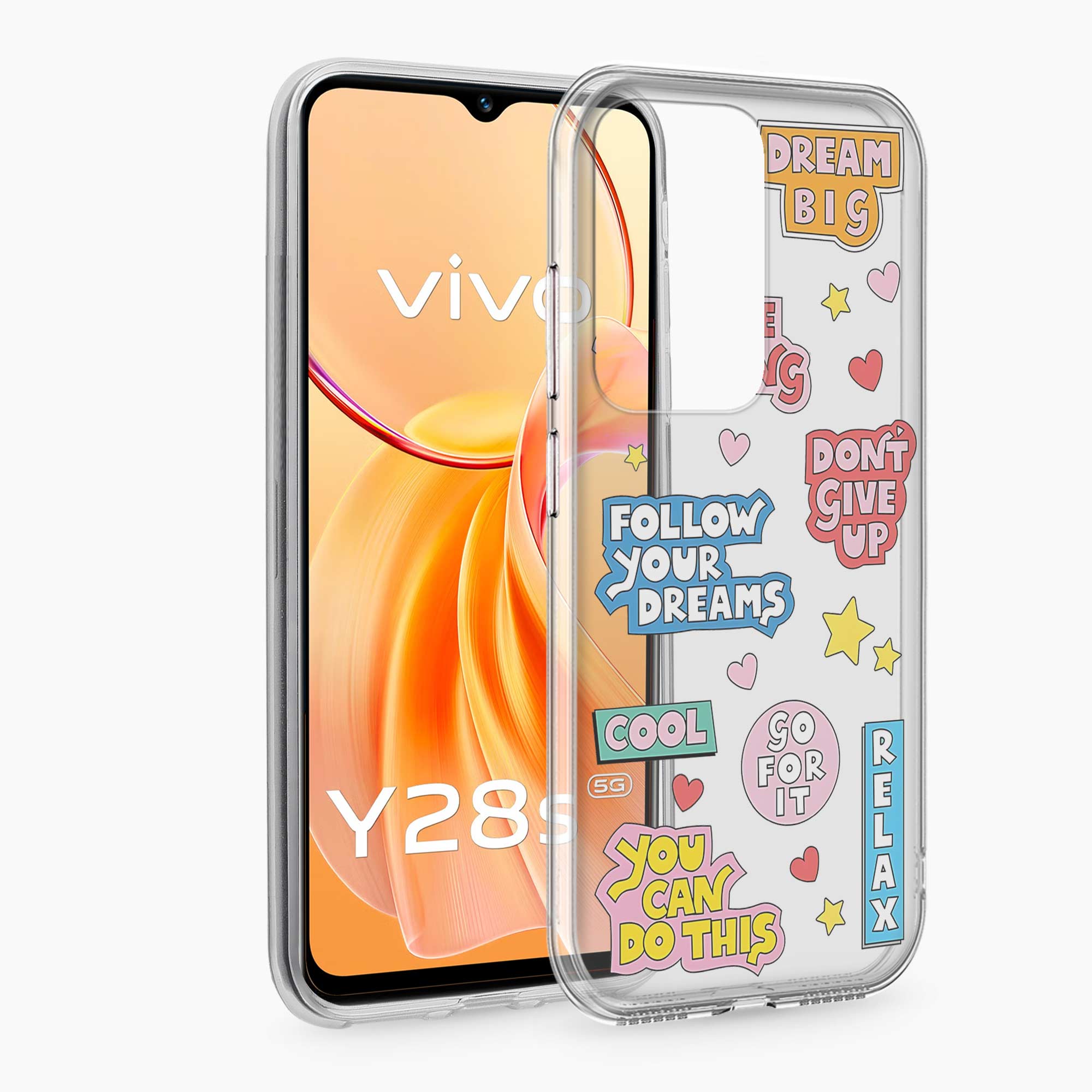 Dream Big Vivo Y28s 5G Silicone Back Cover