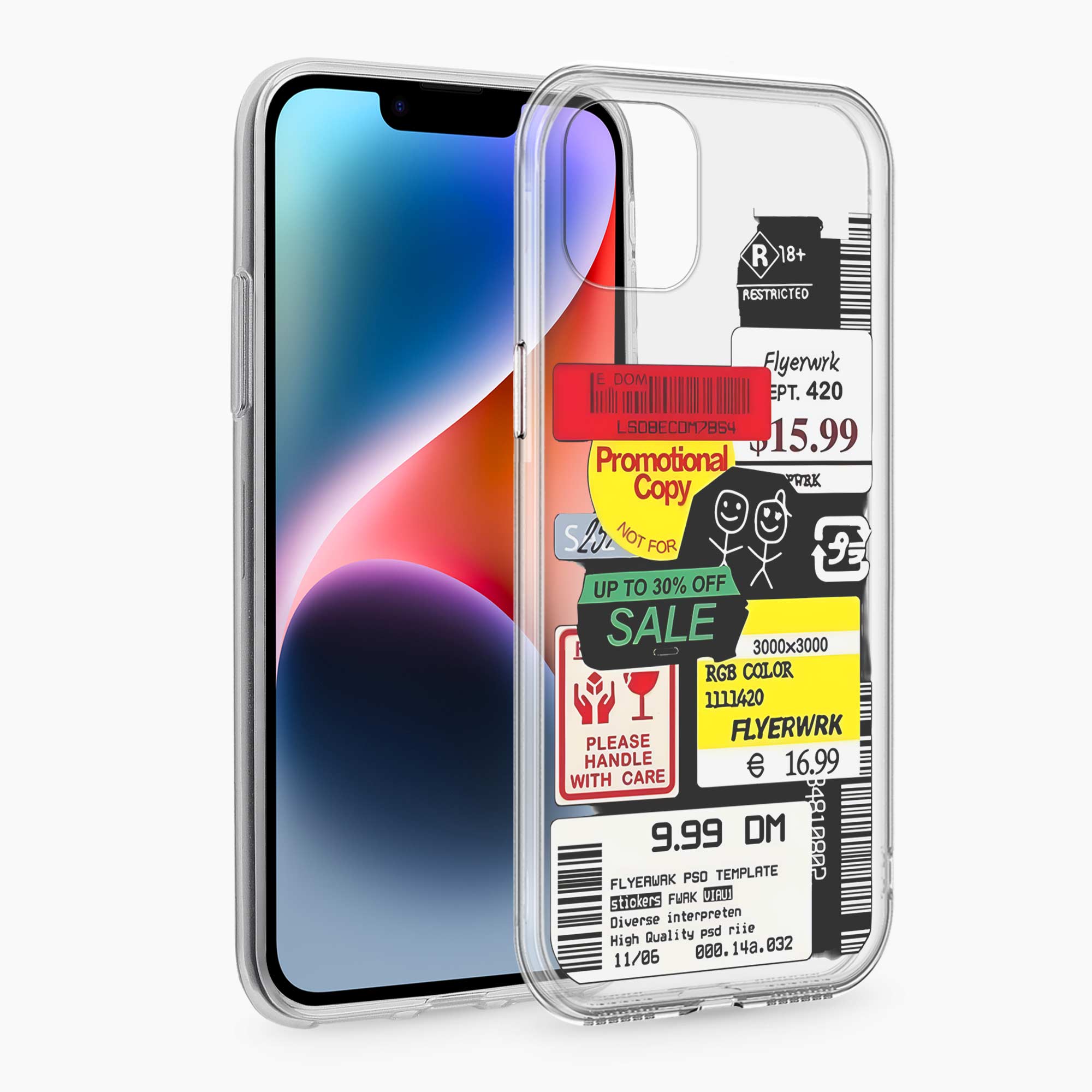 Stickers iPhone 13 Silicone Back Cover