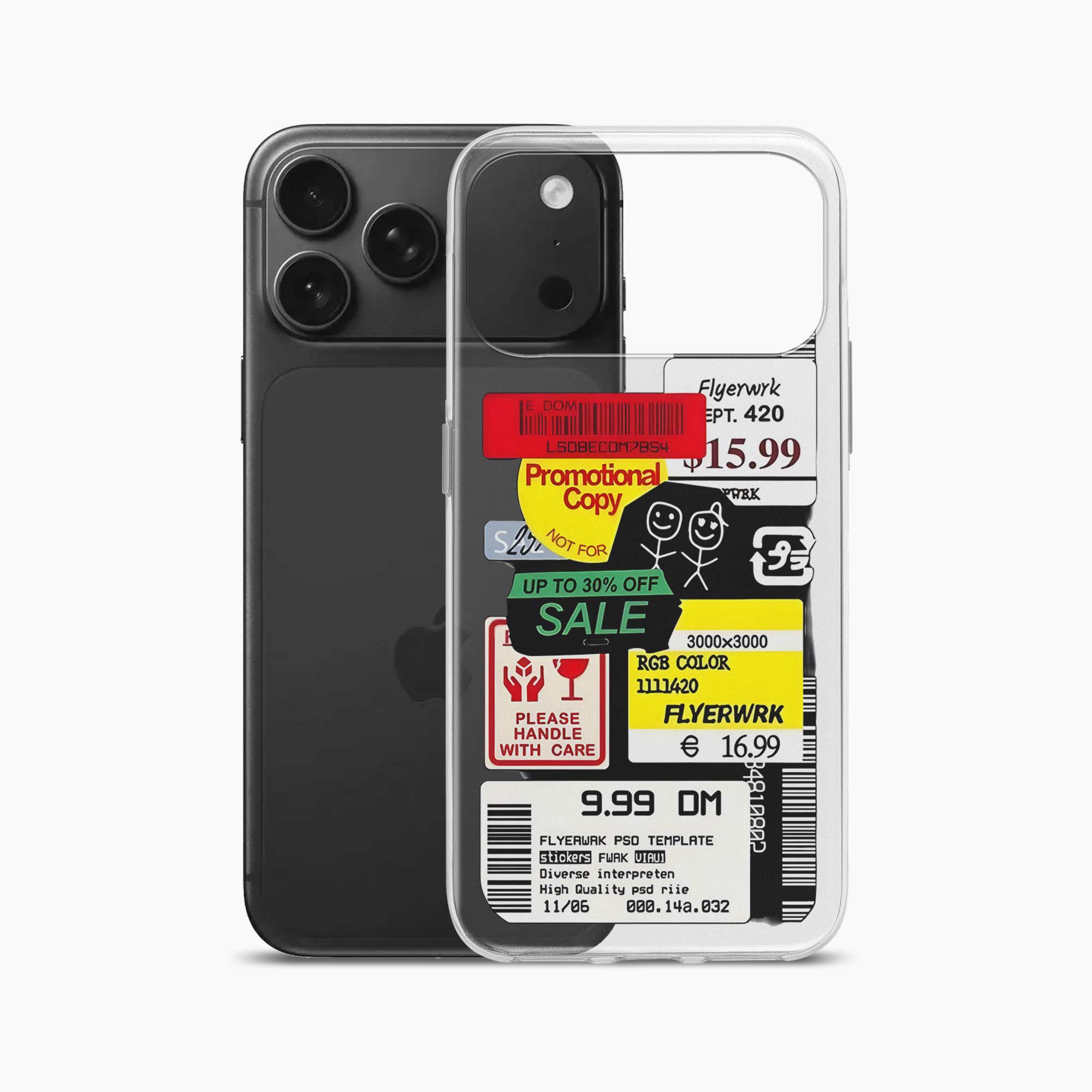 Stickers iPhone 17 Pro Max Silicone Back Cover