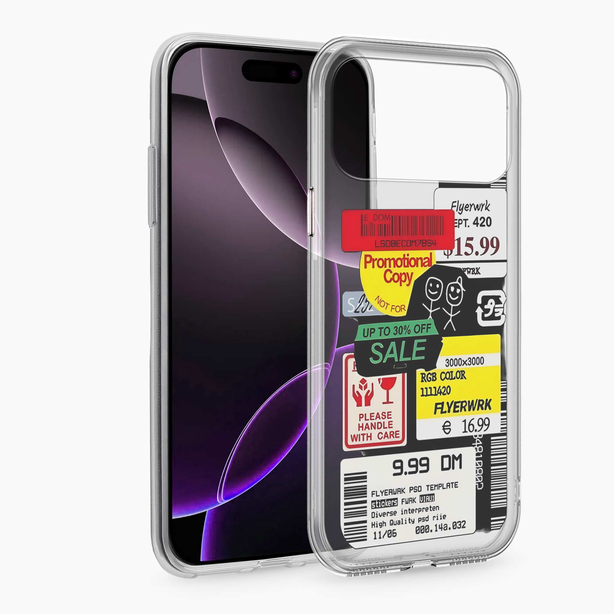 Stickers iPhone 17 Pro Max Silicone Back Cover