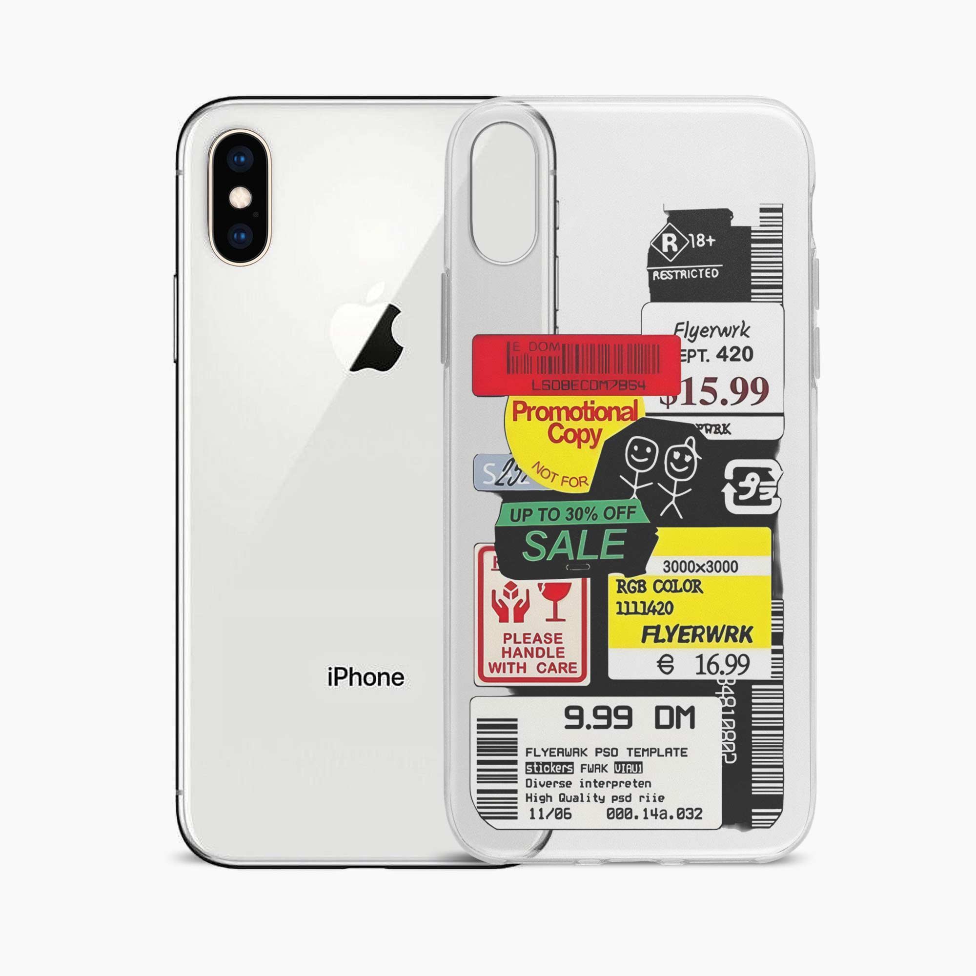 Stickers iPhone XS Max Silicone Back Cover