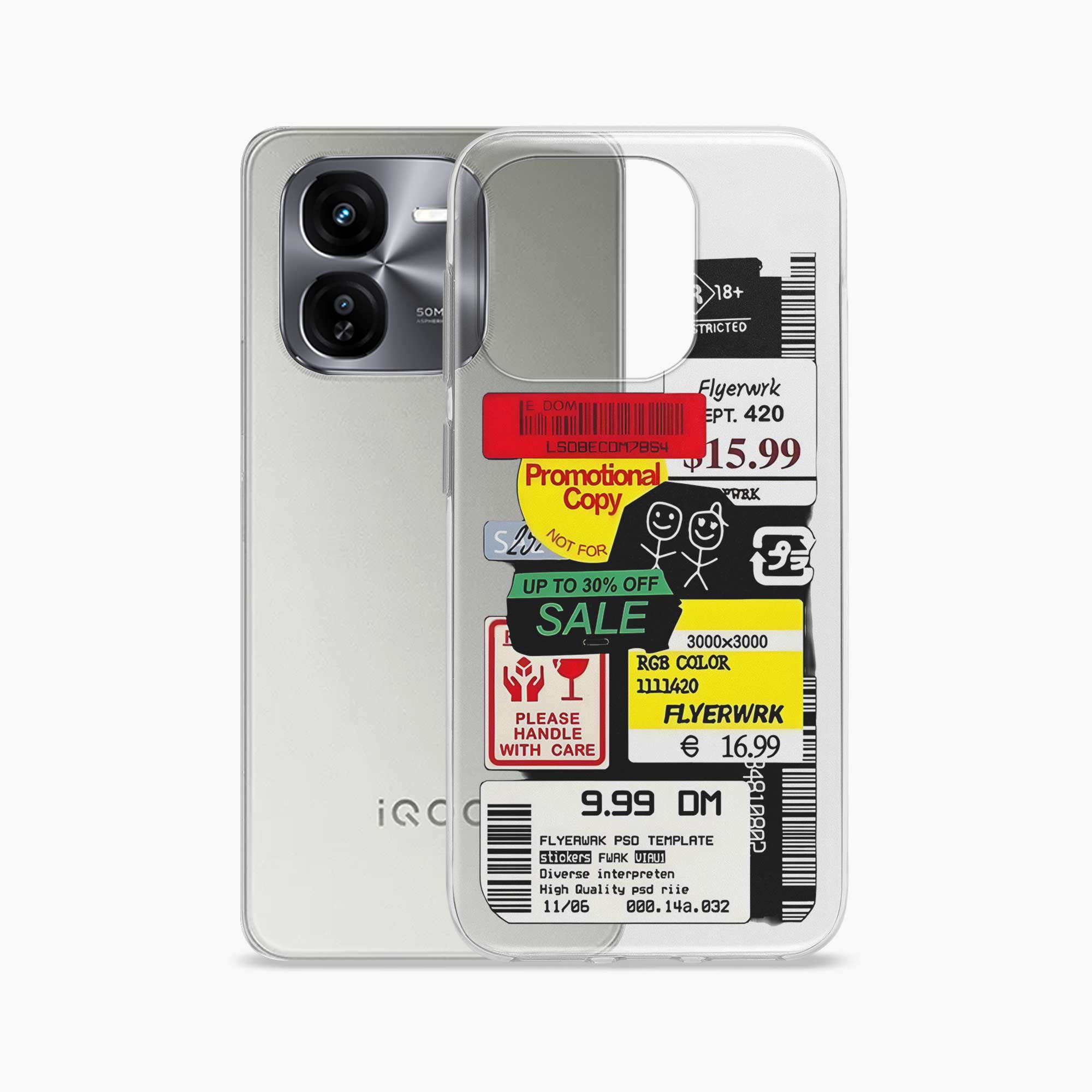 Stickers Iqoo Z9x 5G Silicone Back Cover