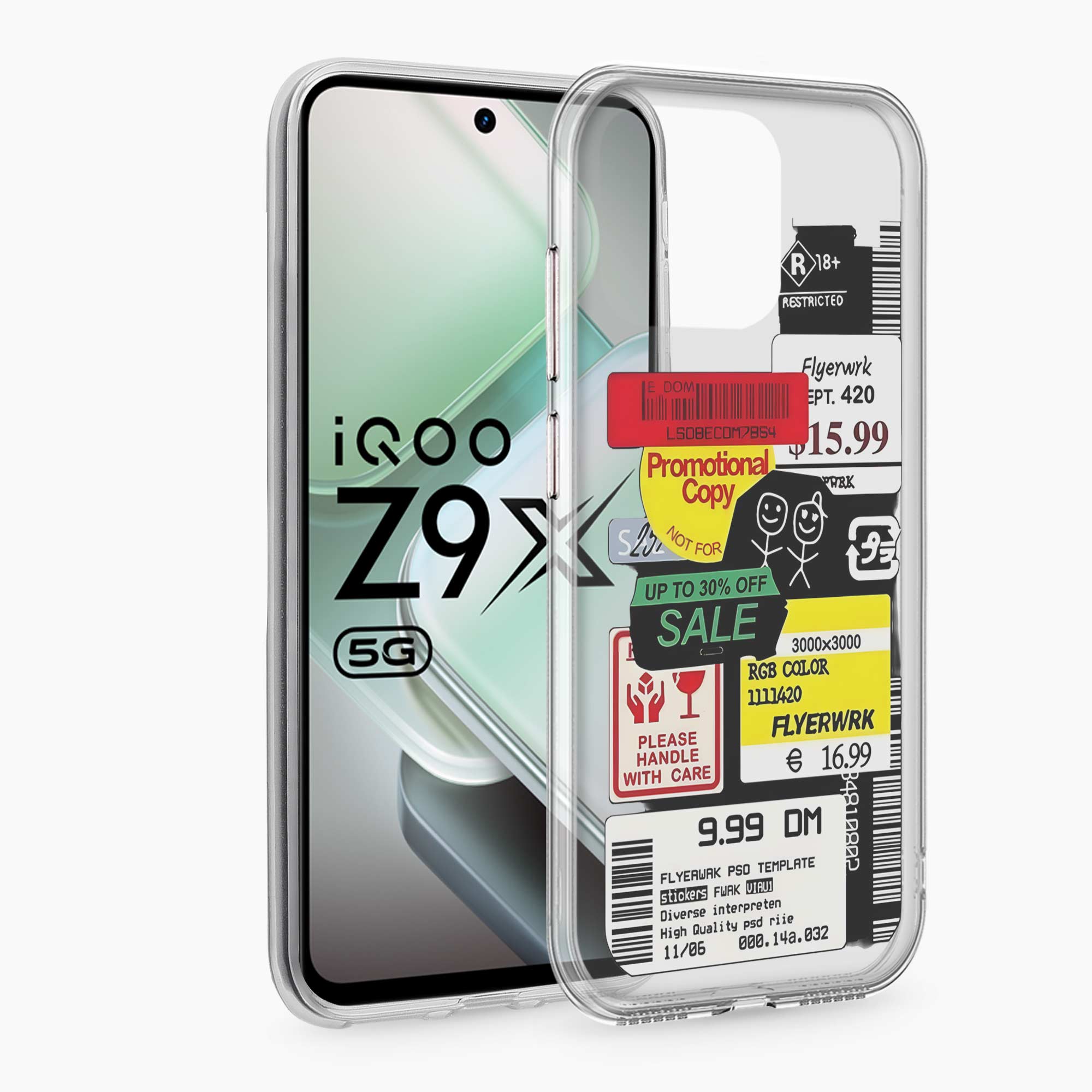 Stickers Iqoo Z9x 5G Silicone Back Cover