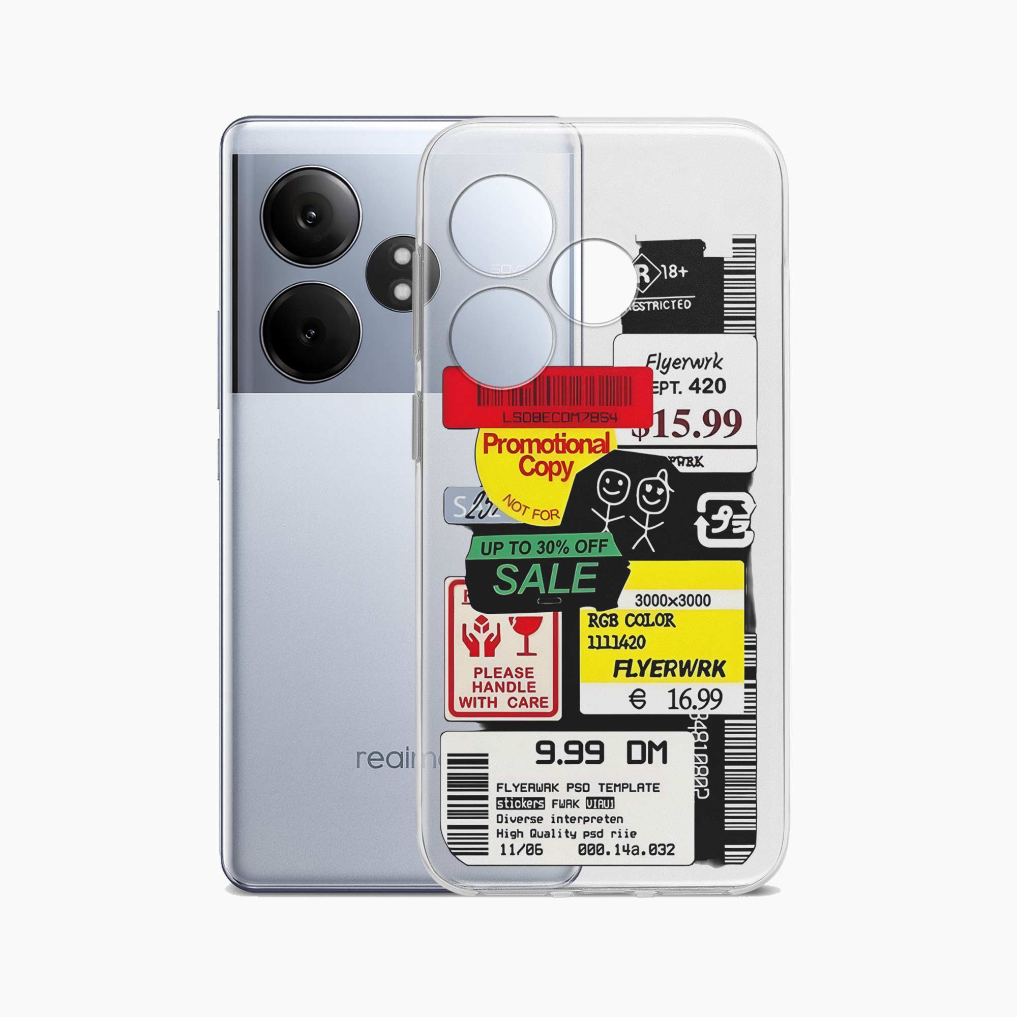 Stickers Realme Gt 6T 5G Silicone Back Cover