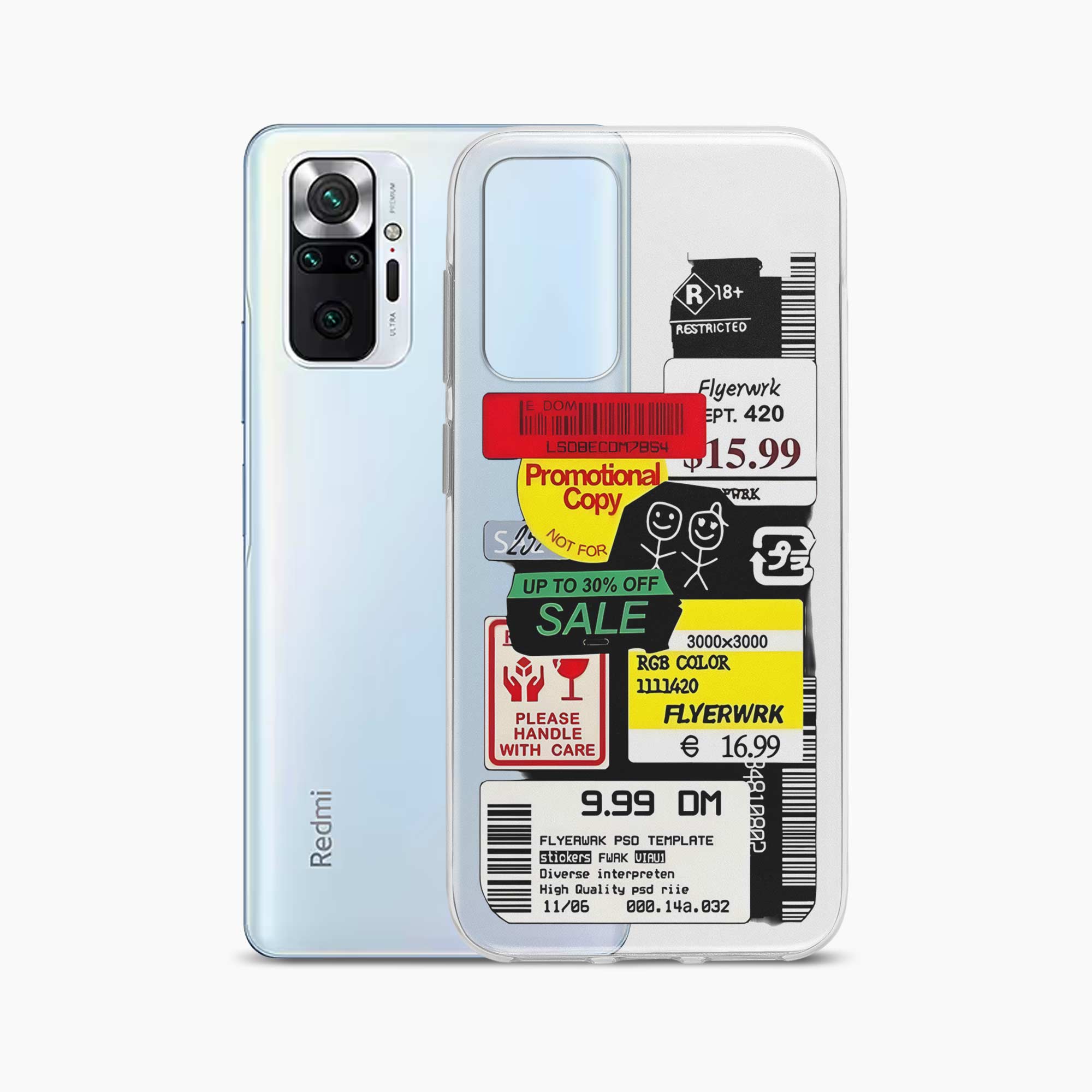 Stickers Redmi Note 10 Pro Max Silicone Back Cover