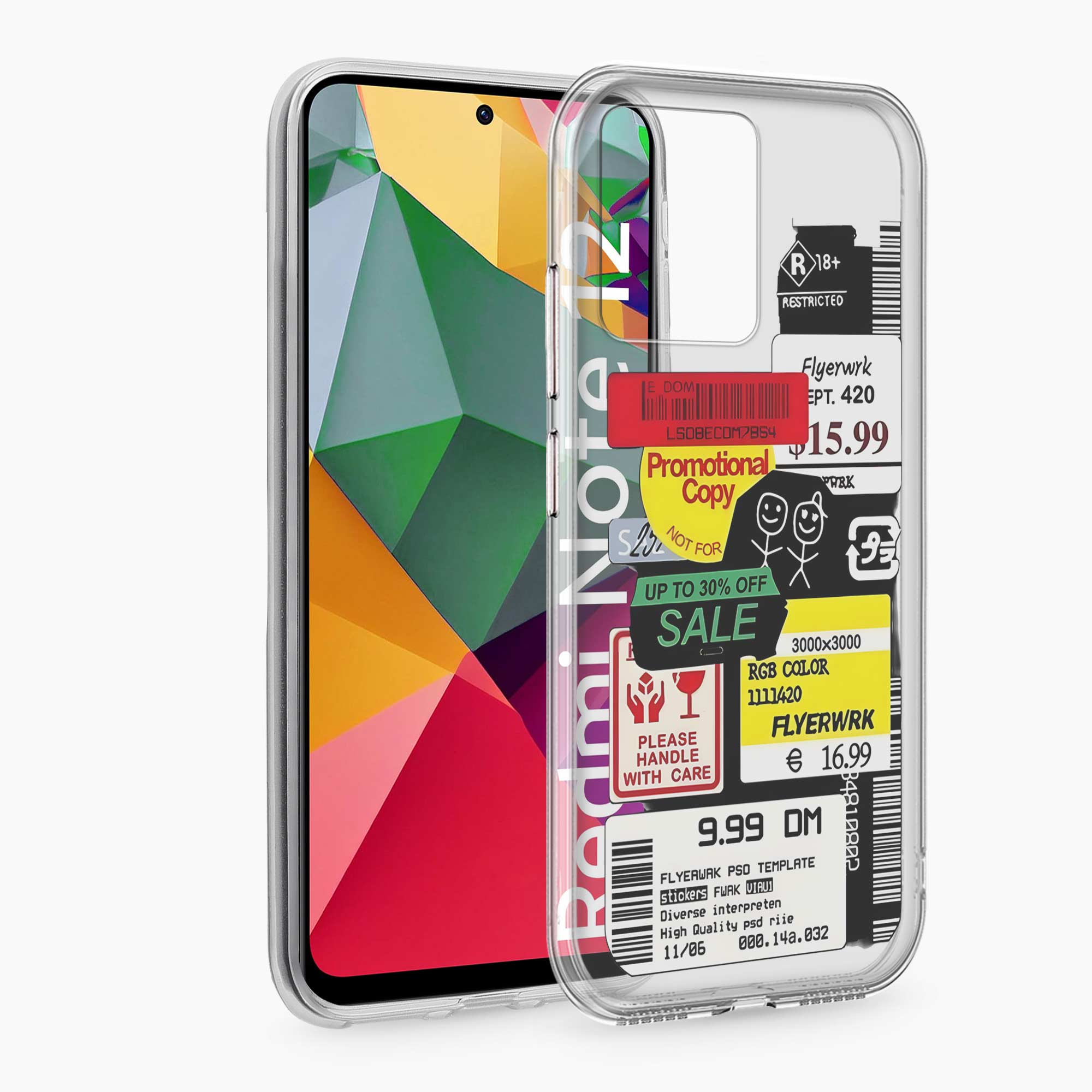 Stickers Redmi Note 12 4G Silicone Back Cover