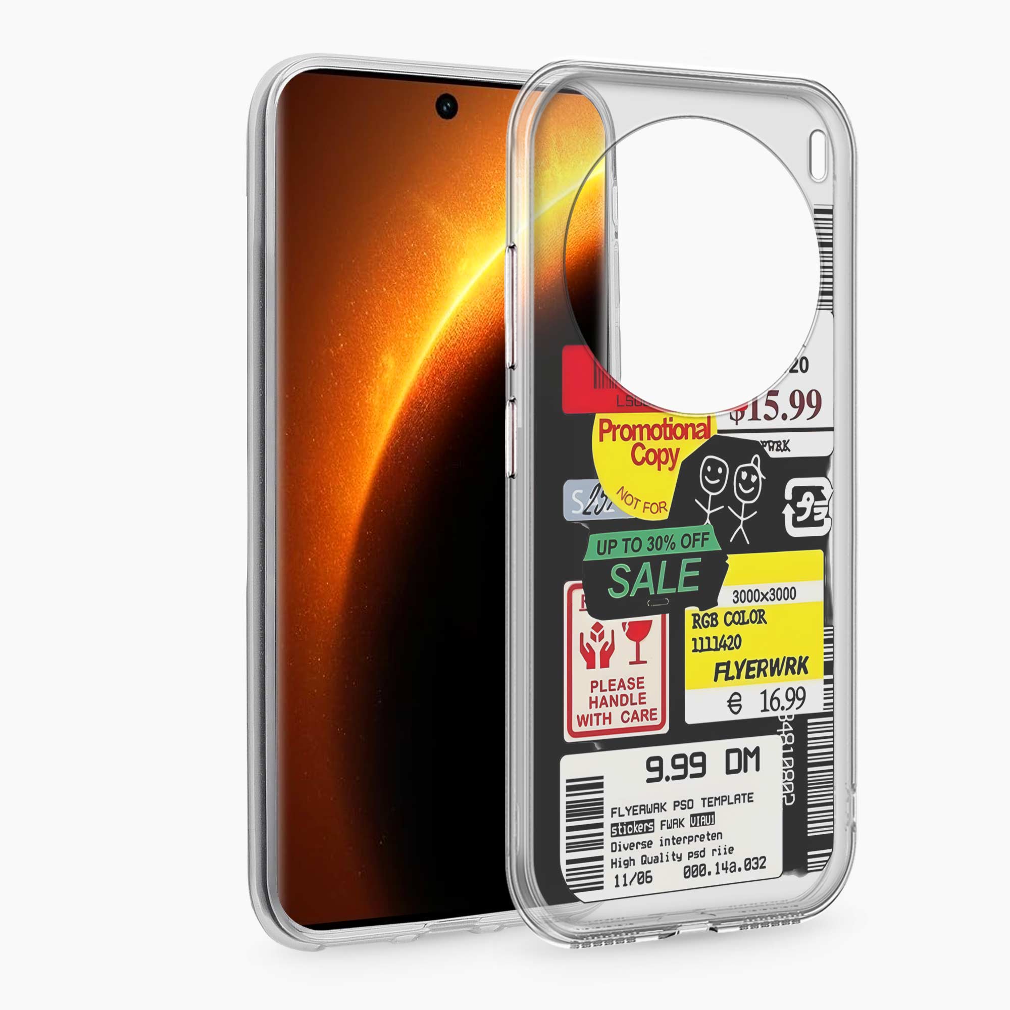 Stickers Vivo X100 Pro Silicone Back Cover