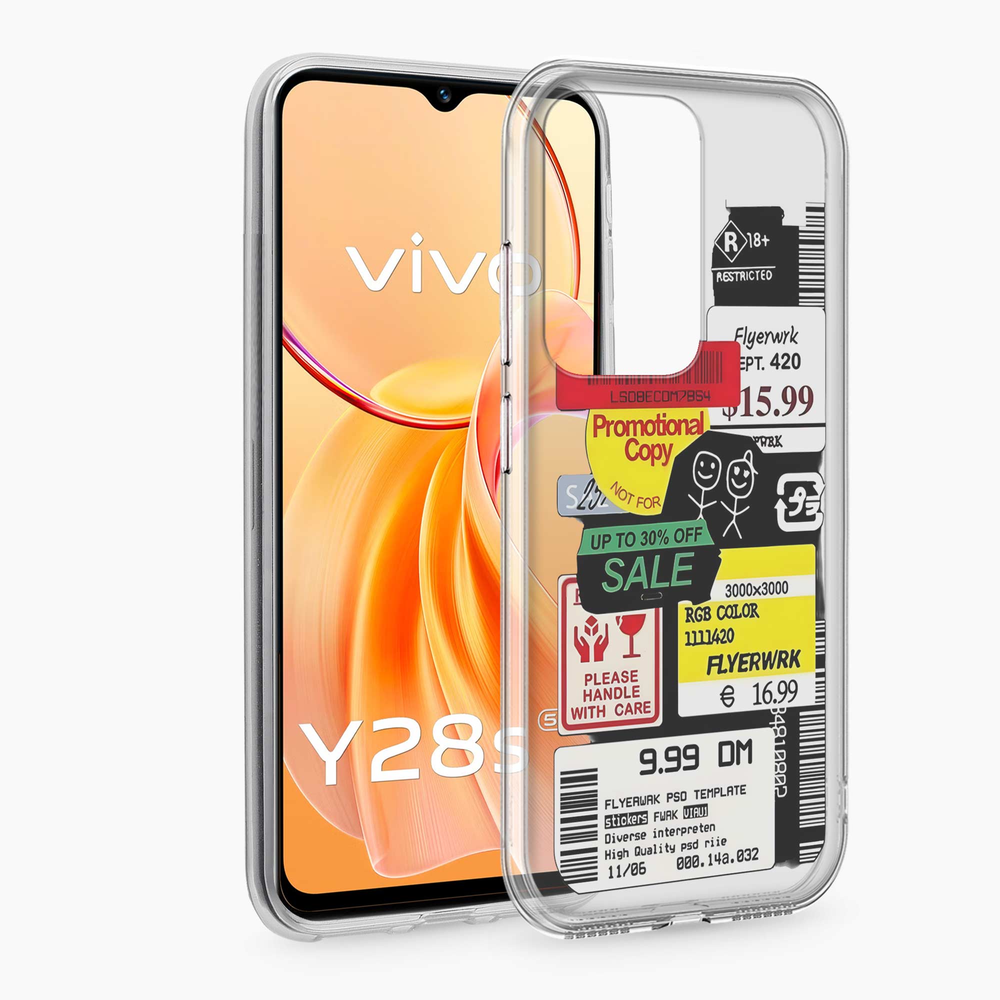 Stickers Vivo Y28s 5G Silicone Back Cover