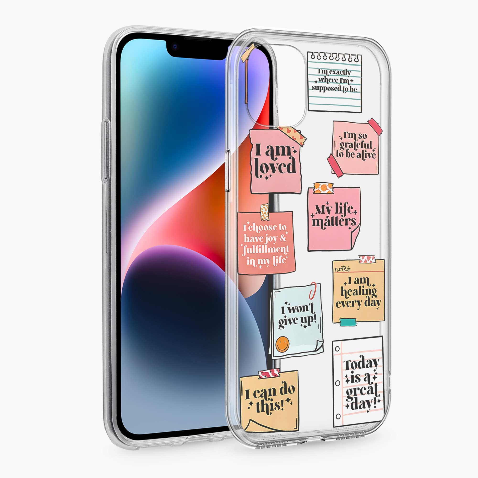 Sticky Notes iPhone 14 Plus Silicone Back Cover