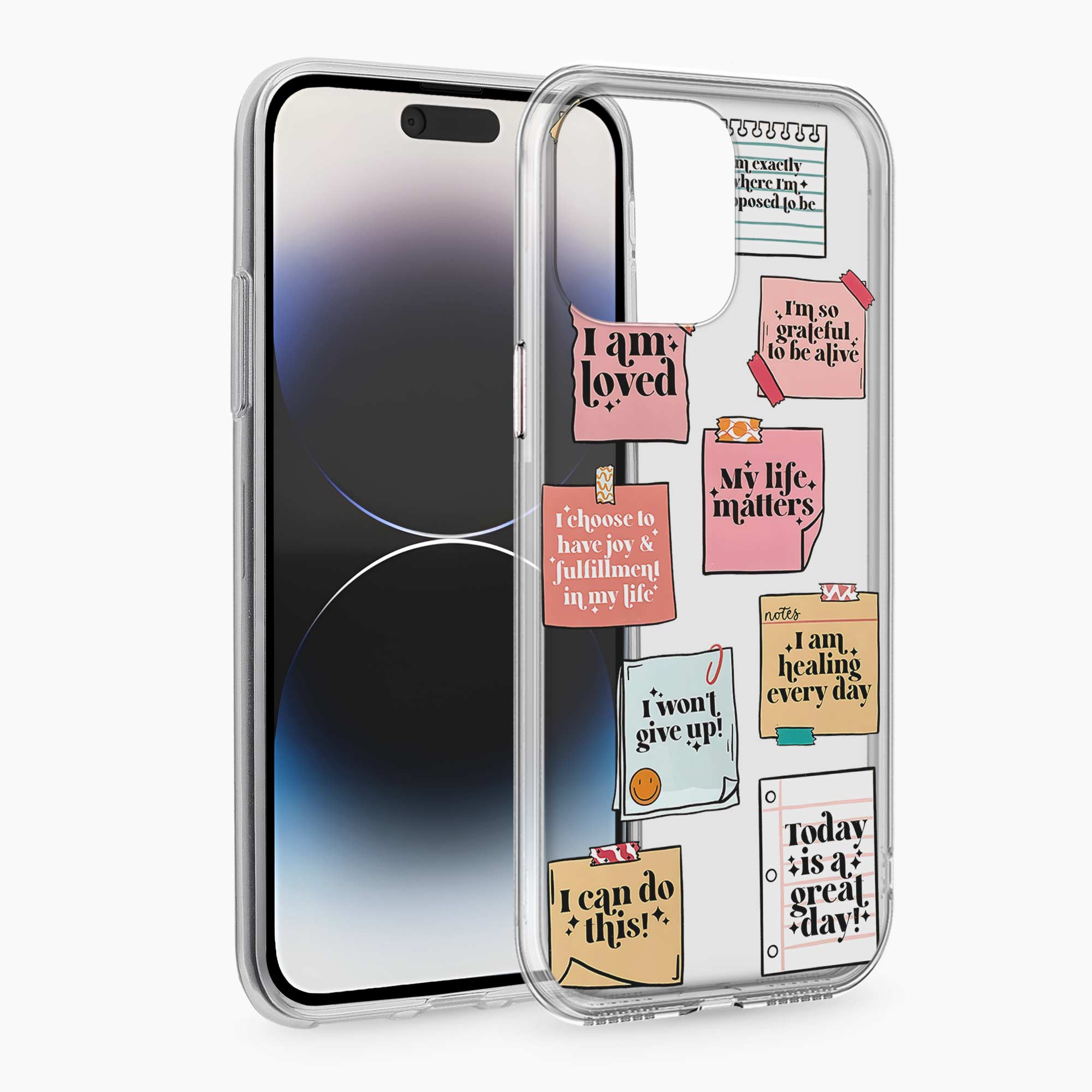 Sticky Notes iPhone 14 Pro Silicone Back Cover