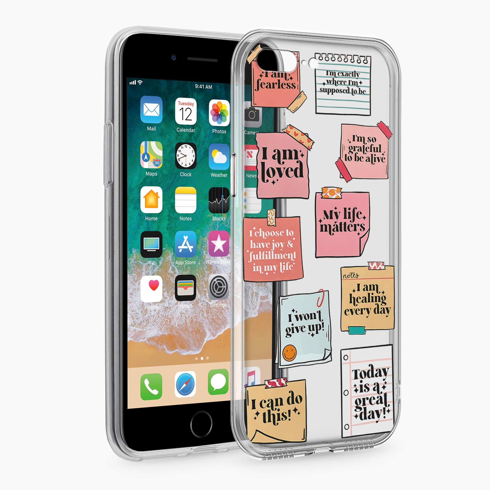 Sticky Notes iPhone 7 Plus Silicone Back Cover