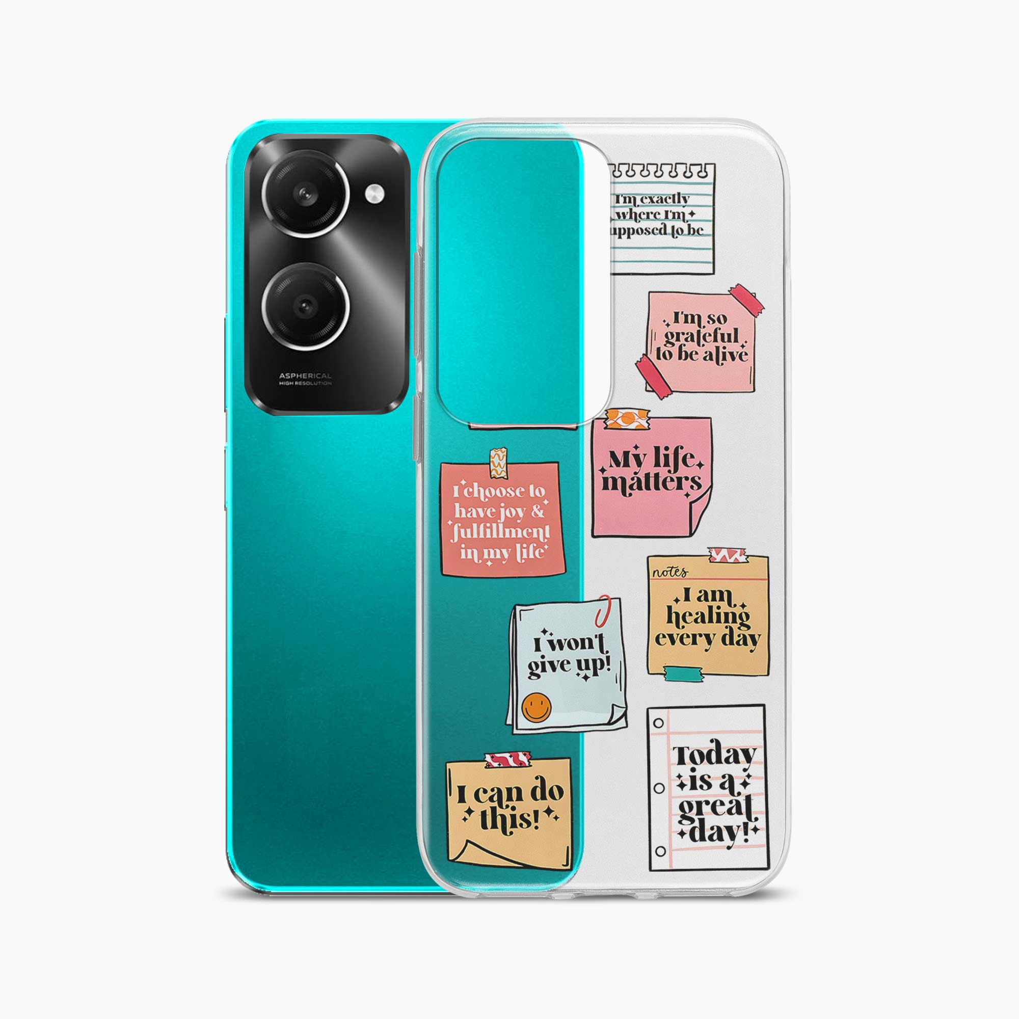 Sticky Notes Iqoo Z9 Lite 5G Silicone Back Cover
