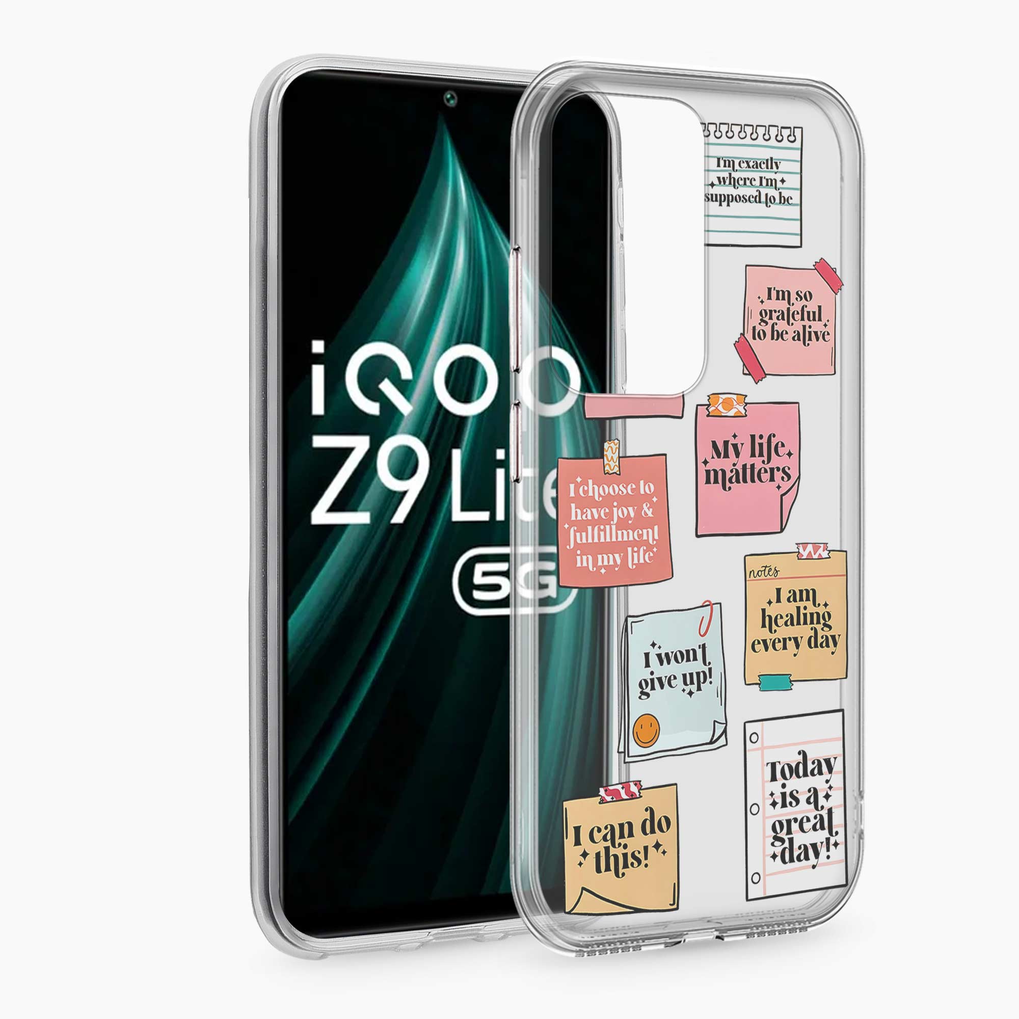 Sticky Notes Iqoo Z9 Lite 5G Silicone Back Cover