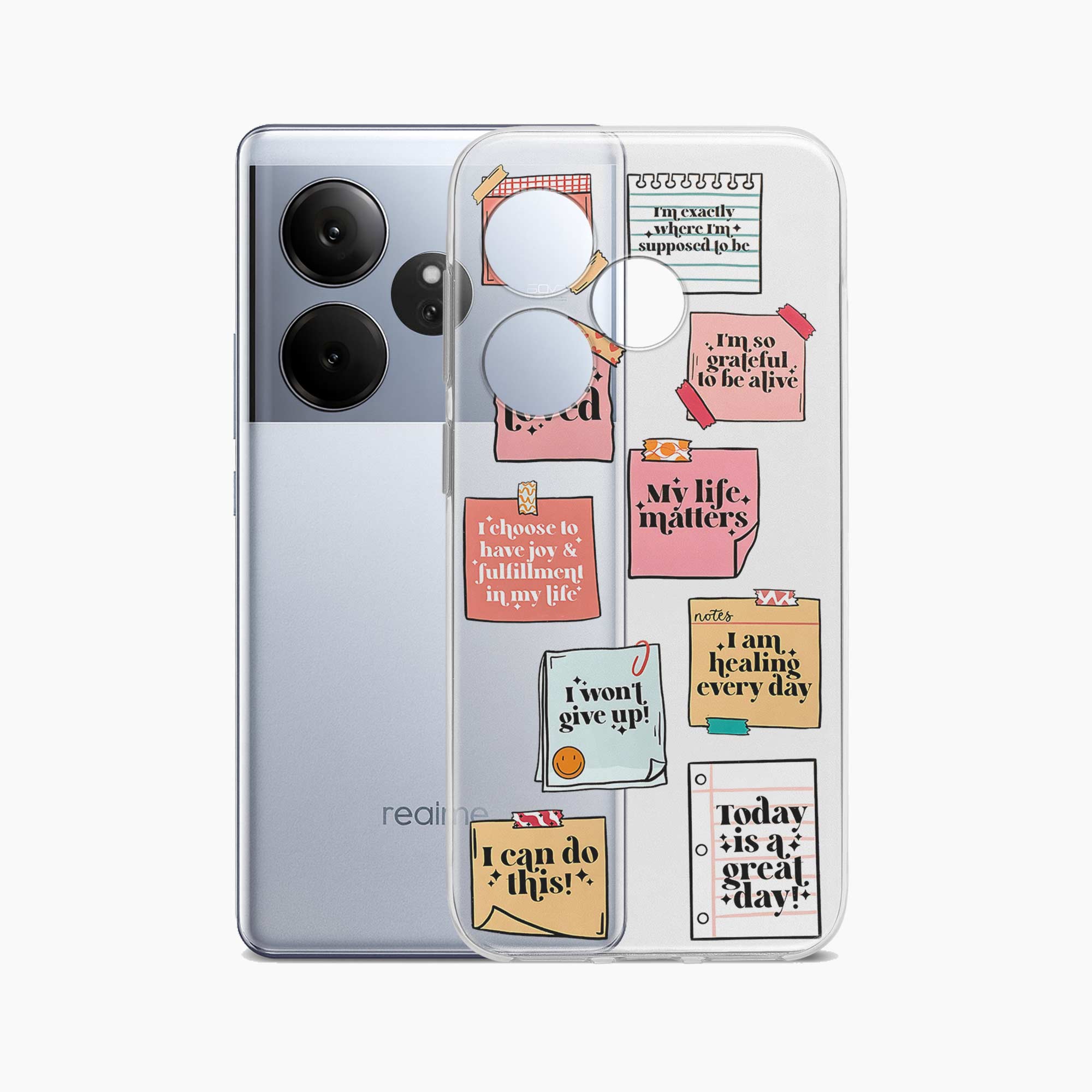 Sticky Notes Realme Gt 6 5G Silicone Back Cover