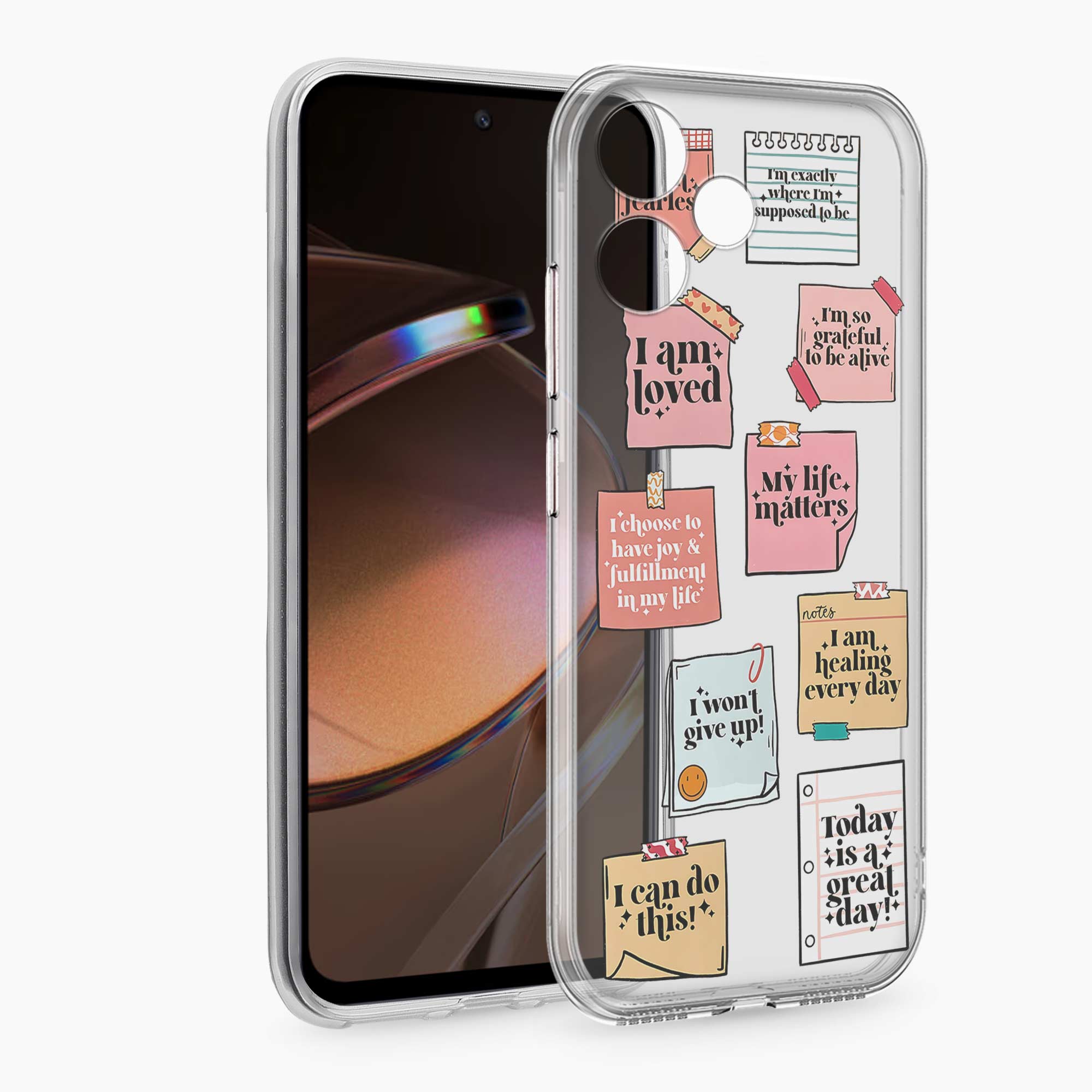 Sticky Notes Redmi 12 5G Silicone Back Cover