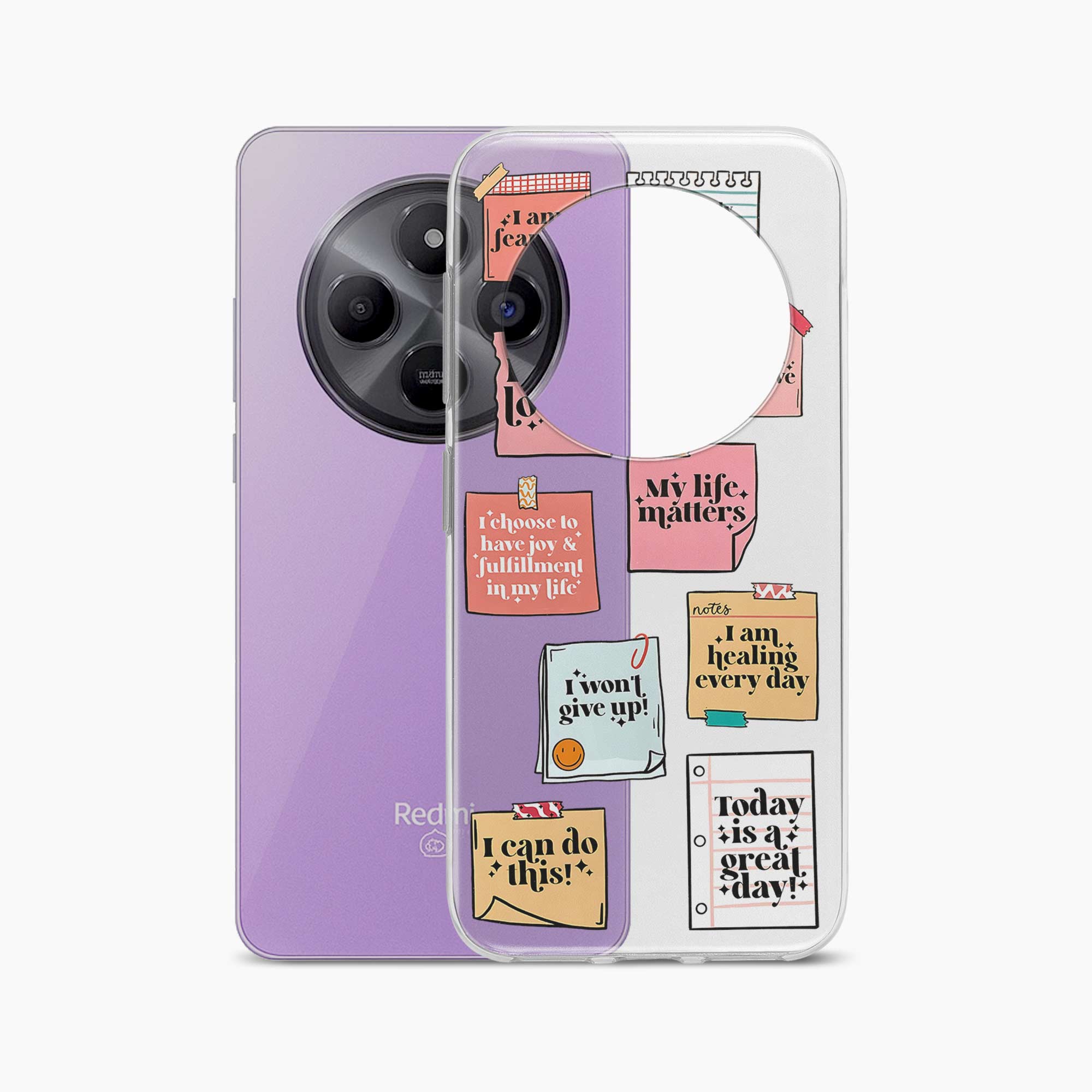 Sticky Notes Redmi A4 5G Silicone Back Cover