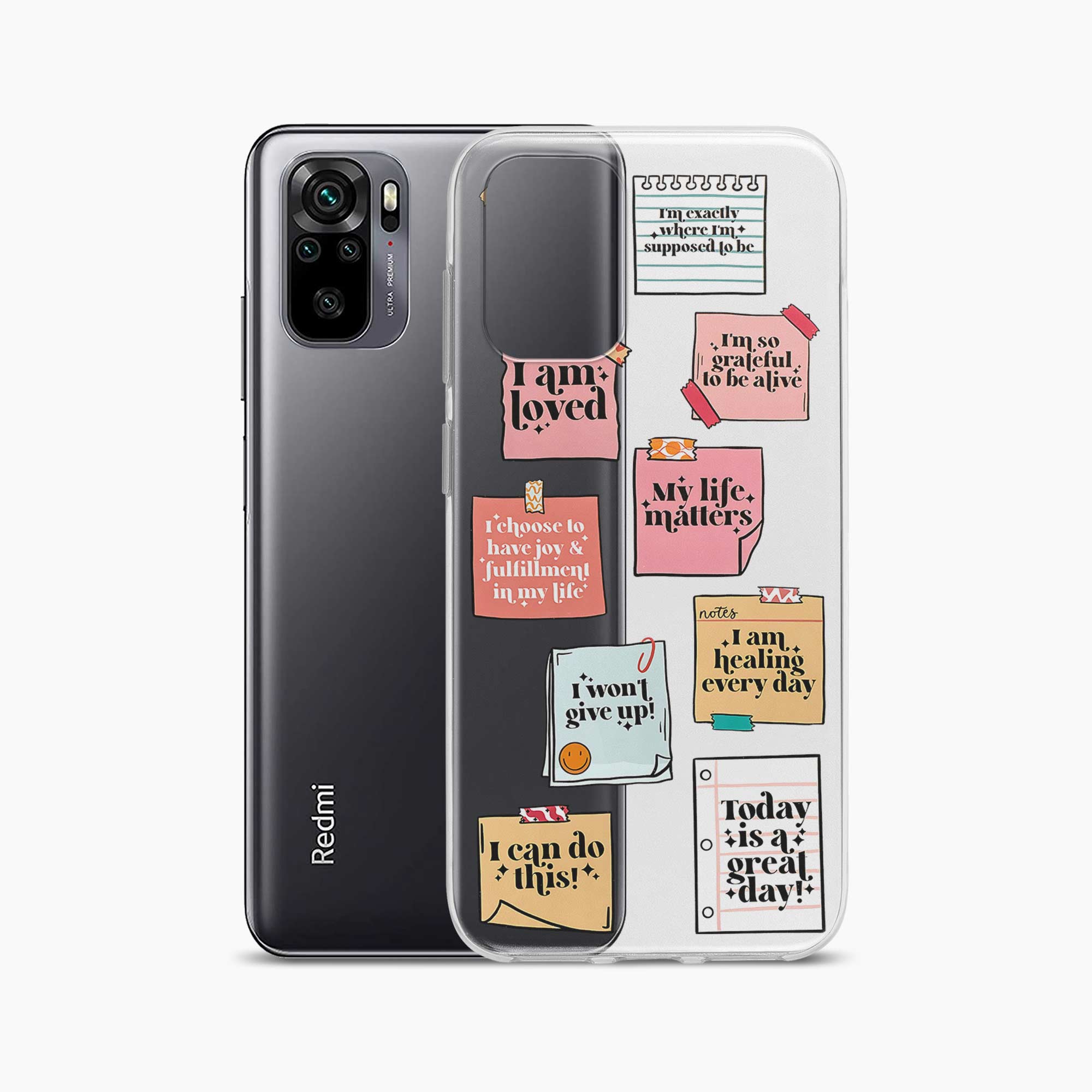 Sticky Notes Redmi Note 10 Silicone Back Cover