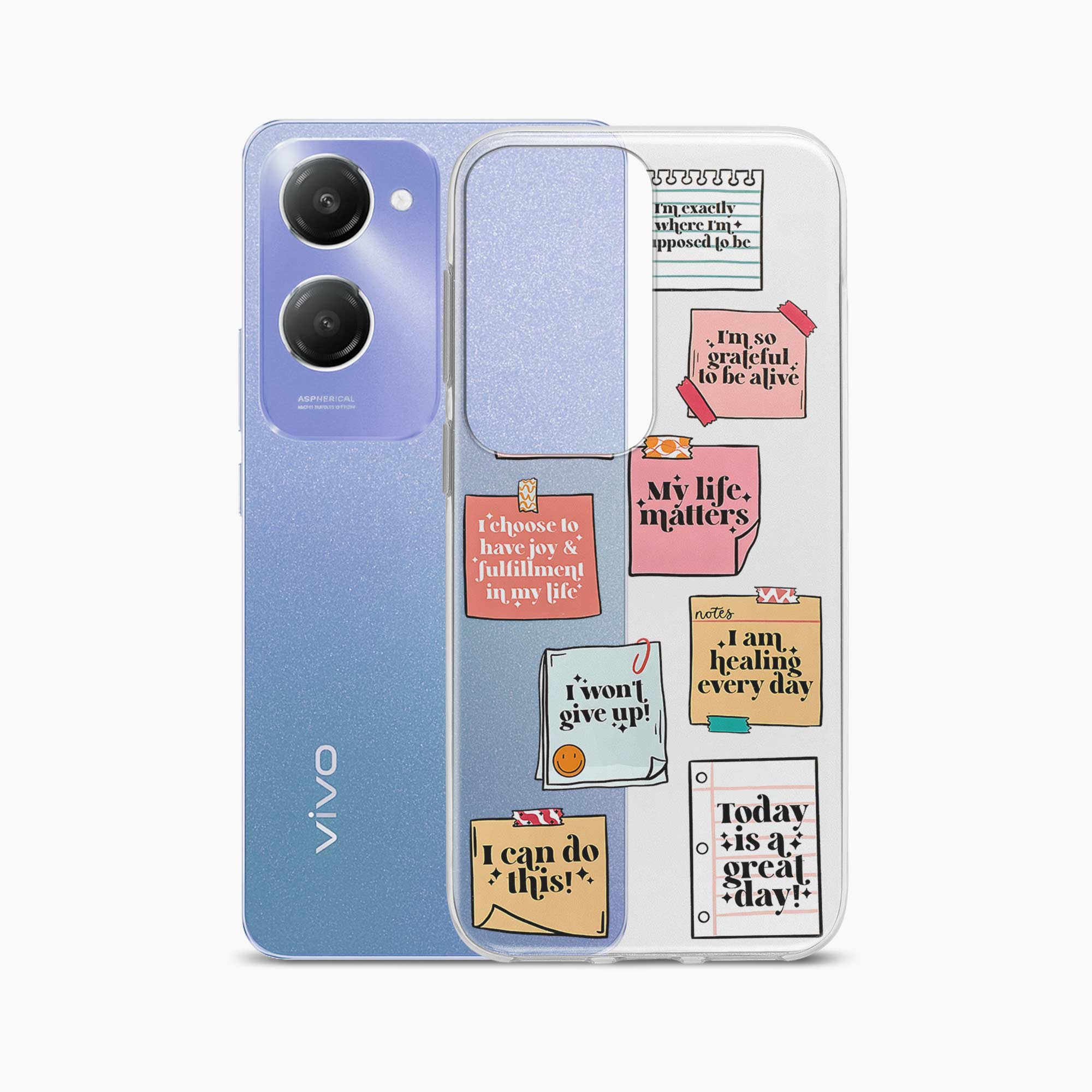 Sticky Notes Vivo Y28s 5G Silicone Back Cover