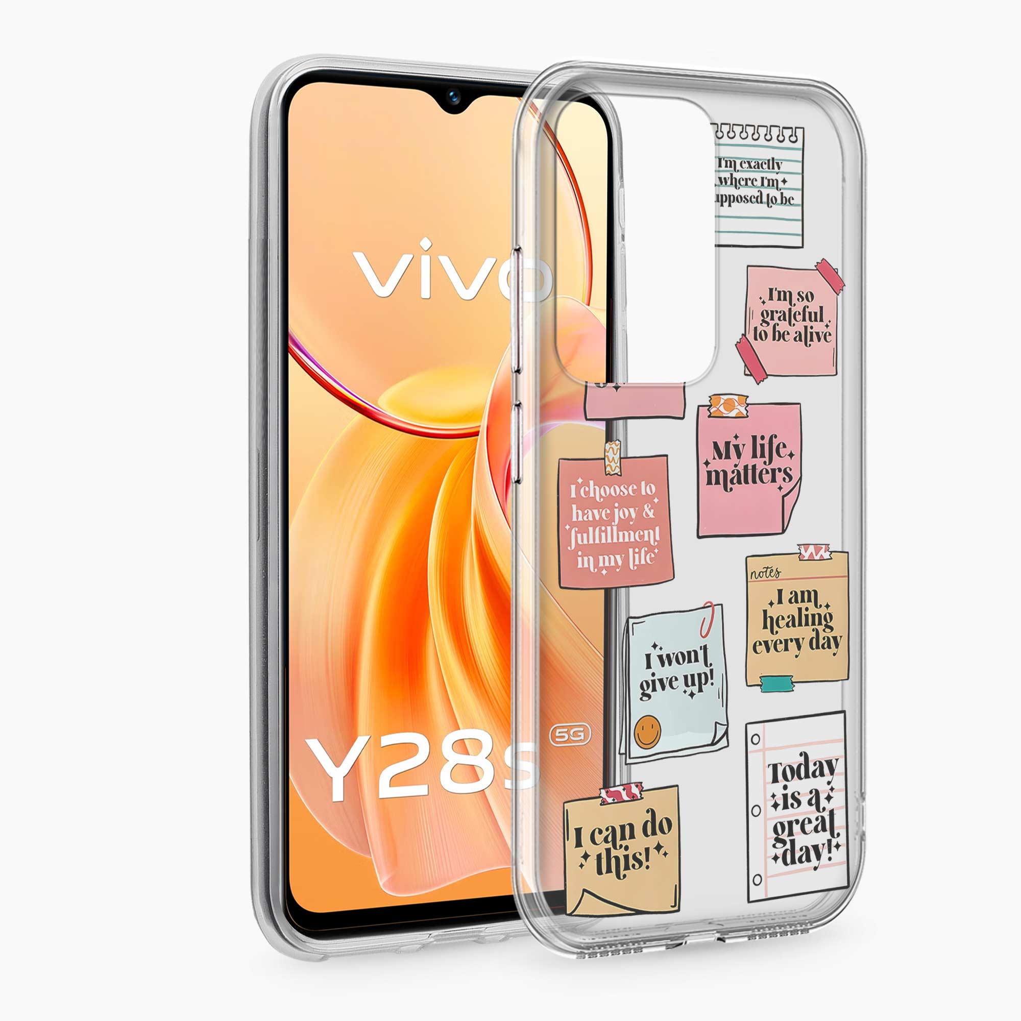 Sticky Notes Vivo Y28s 5G Silicone Back Cover