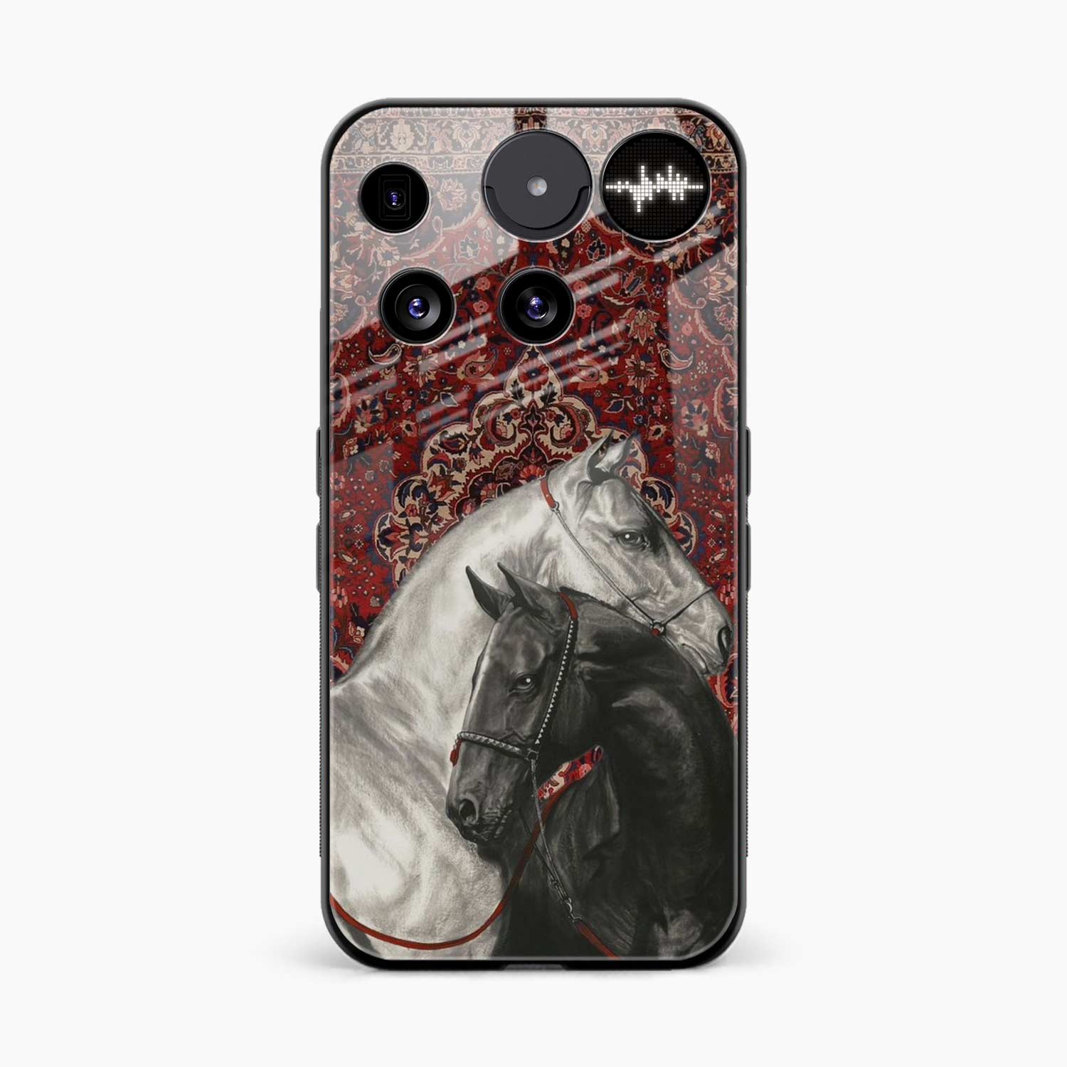 Black And White Horse Nothing Phone 3 Back Cover