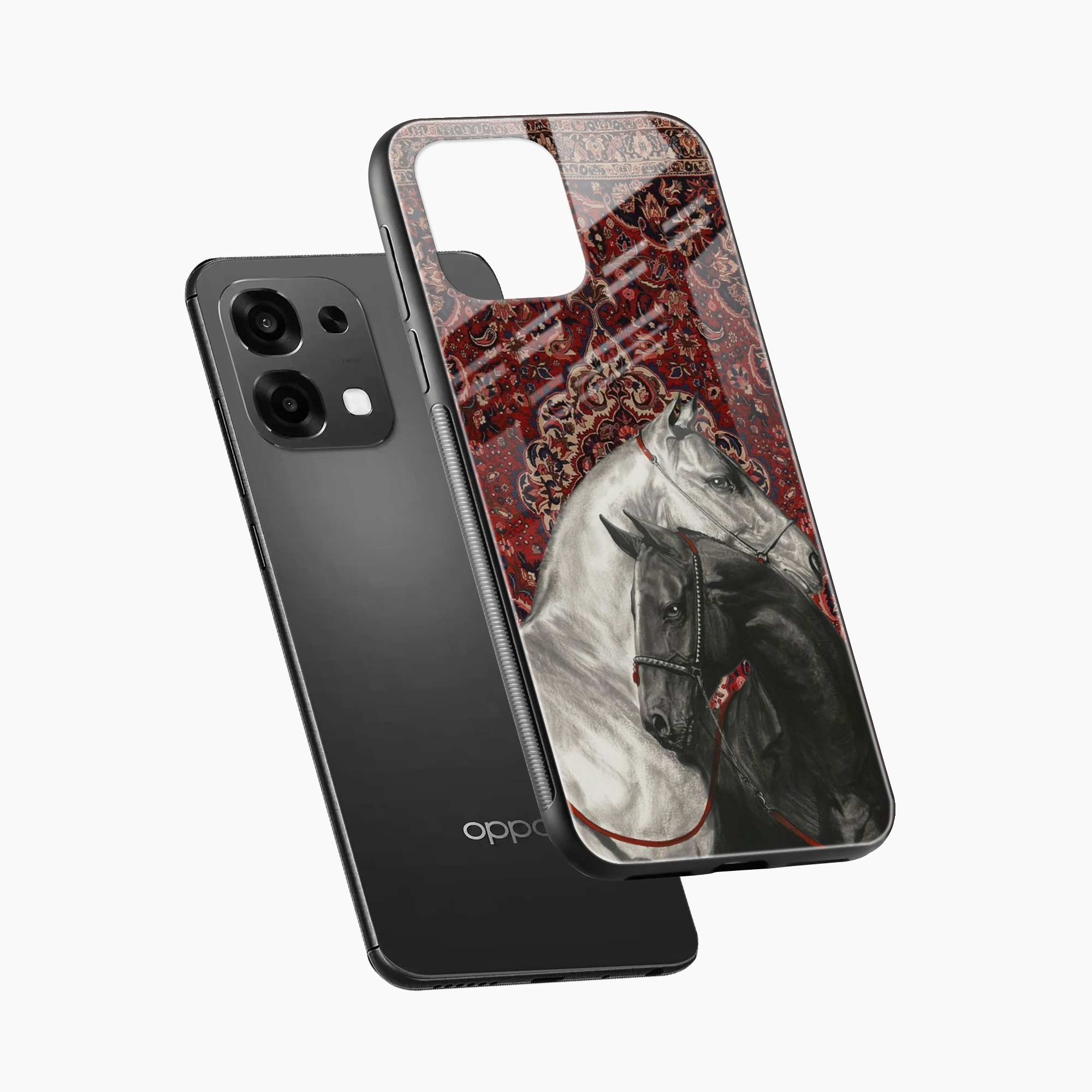 Black And White Horse Oppo F31 5G Back Cover