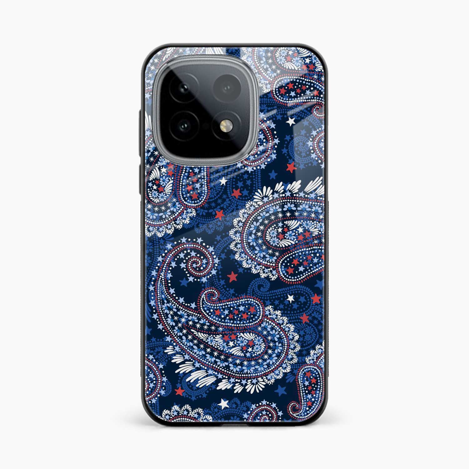 Blue Colored Classical Pattern Iqoo 15 5G Back Cover