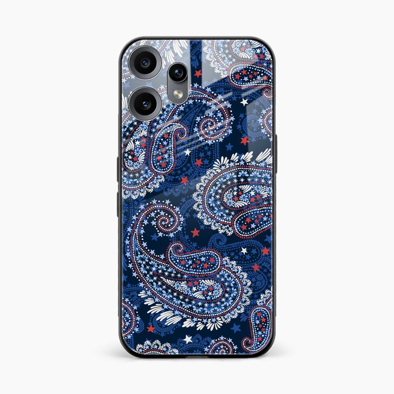 Blue Colored Classical Pattern Nothing Phone 2 Pro 5G Back Cover