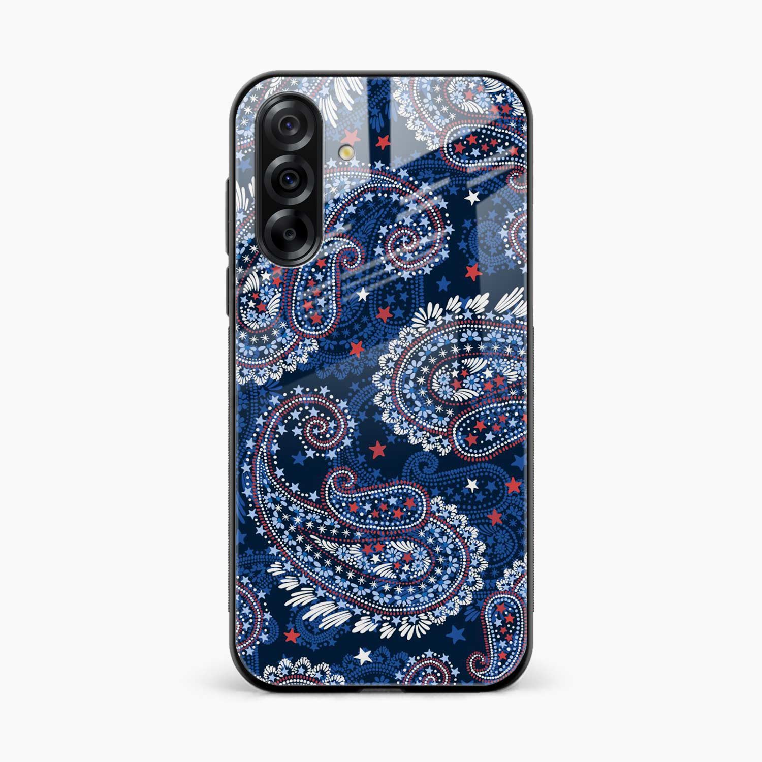 Blue Colored Classical Pattern Samsung M17 5G Back Cover