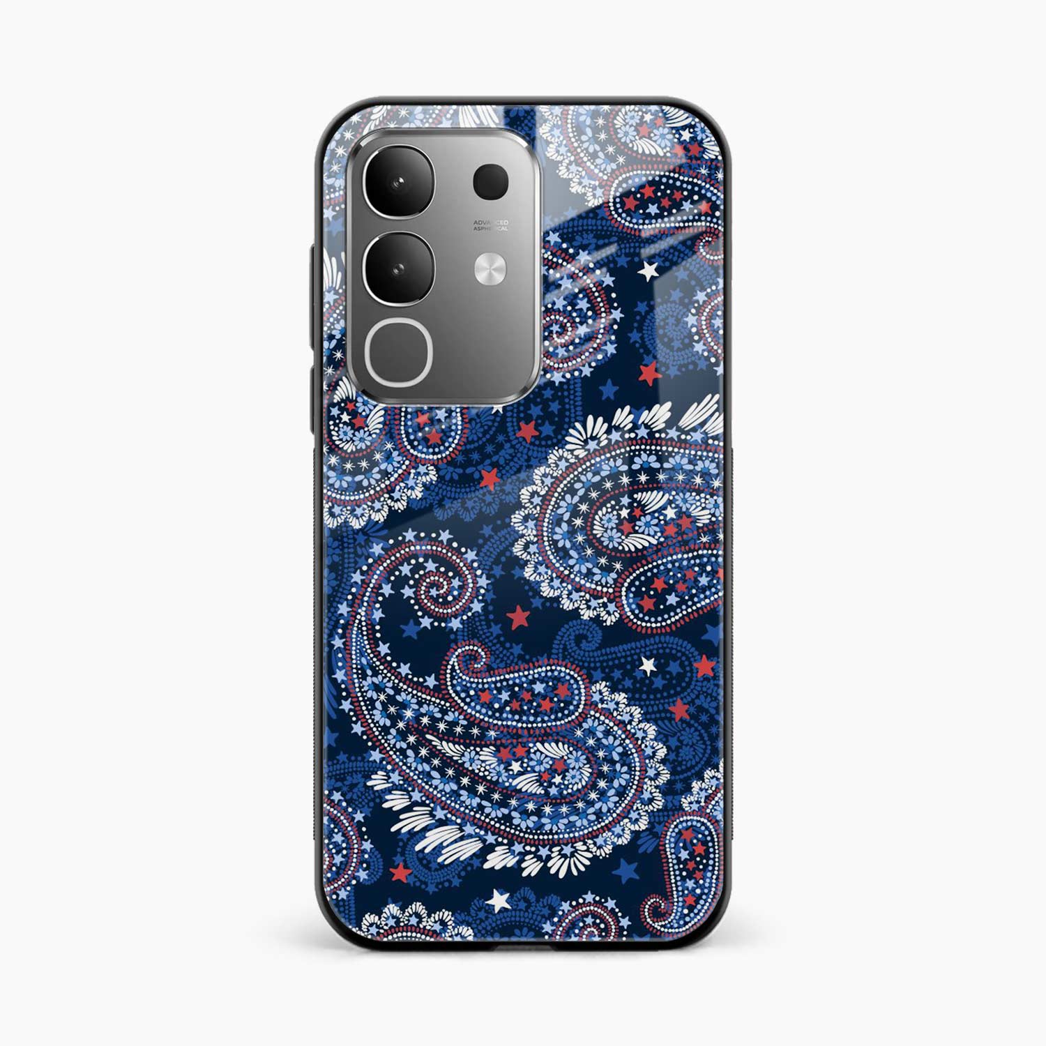 Blue Colored Classical Pattern Vivo Y31 Pro 5G Back Cover