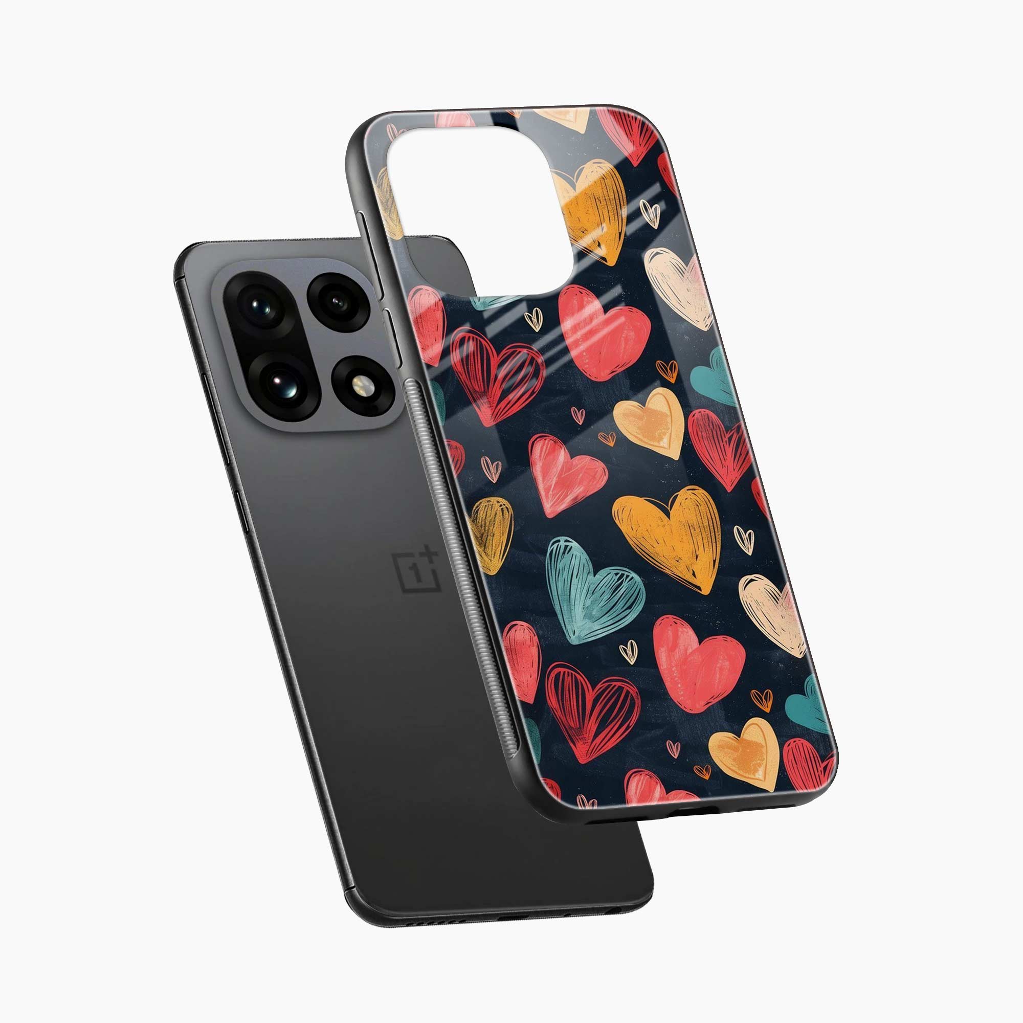 Colorful Hearts OnePlus 15 5G Back Cover
