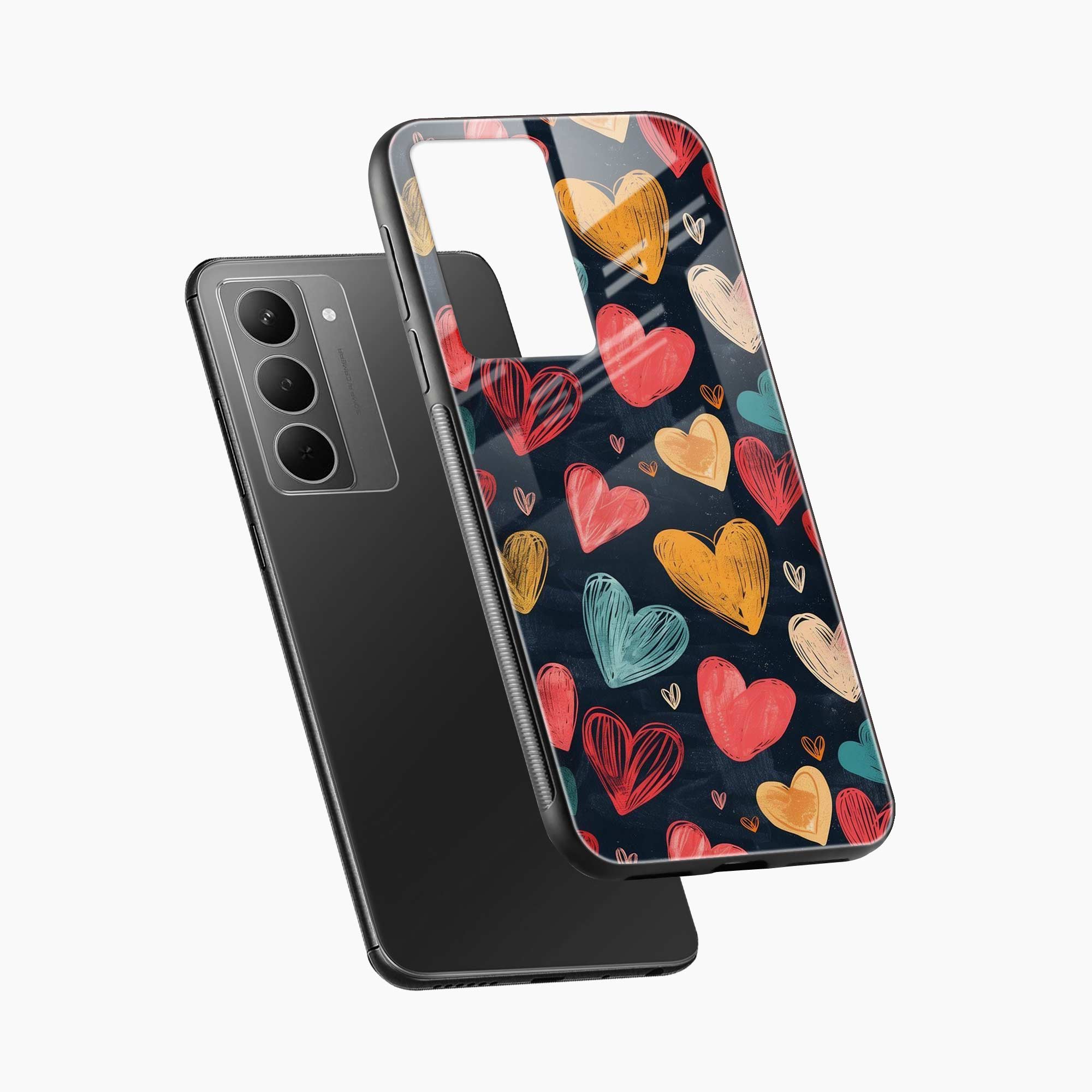 Colorful Hearts Realme Narzo 80x 5G Back Cover