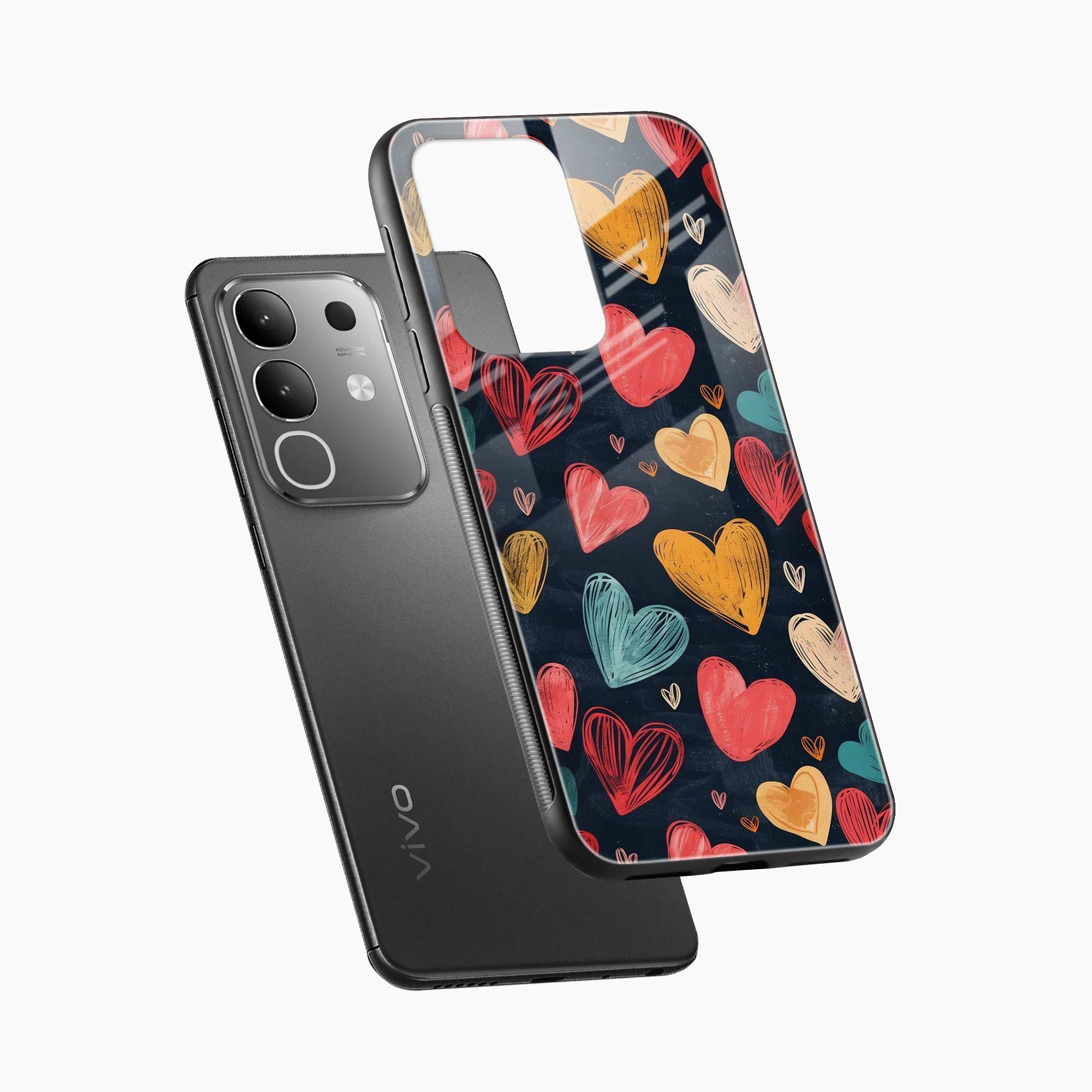 Colorful Hearts Vivo Y31 Pro 5G Back Cover