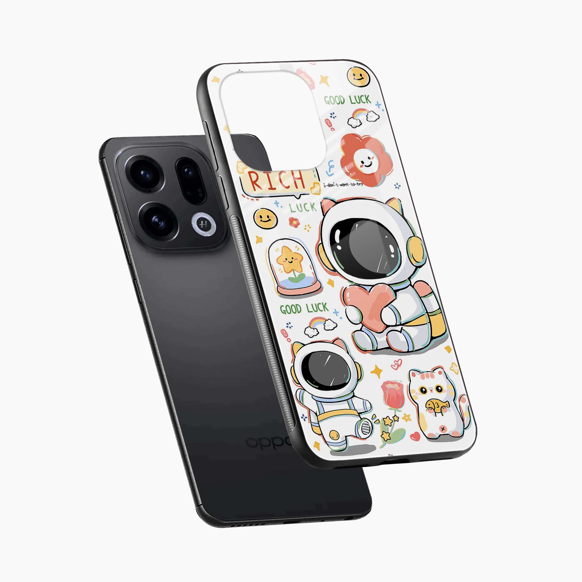 Cute Astronaut Oppo Find X9 Back Cover