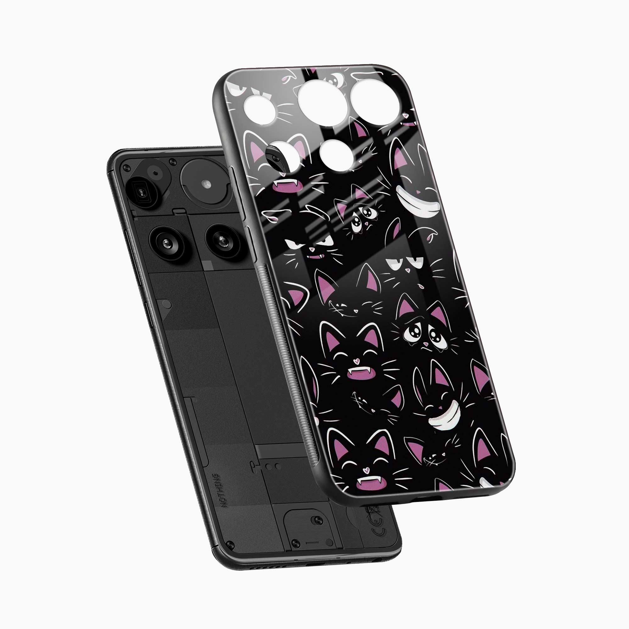 Cute Black Cat Nothing Phone 3 Back Cover