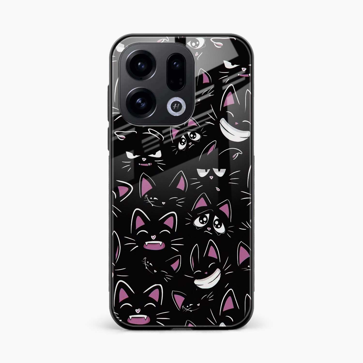 Cute Black Cat Oppo Find X9 Back Cover