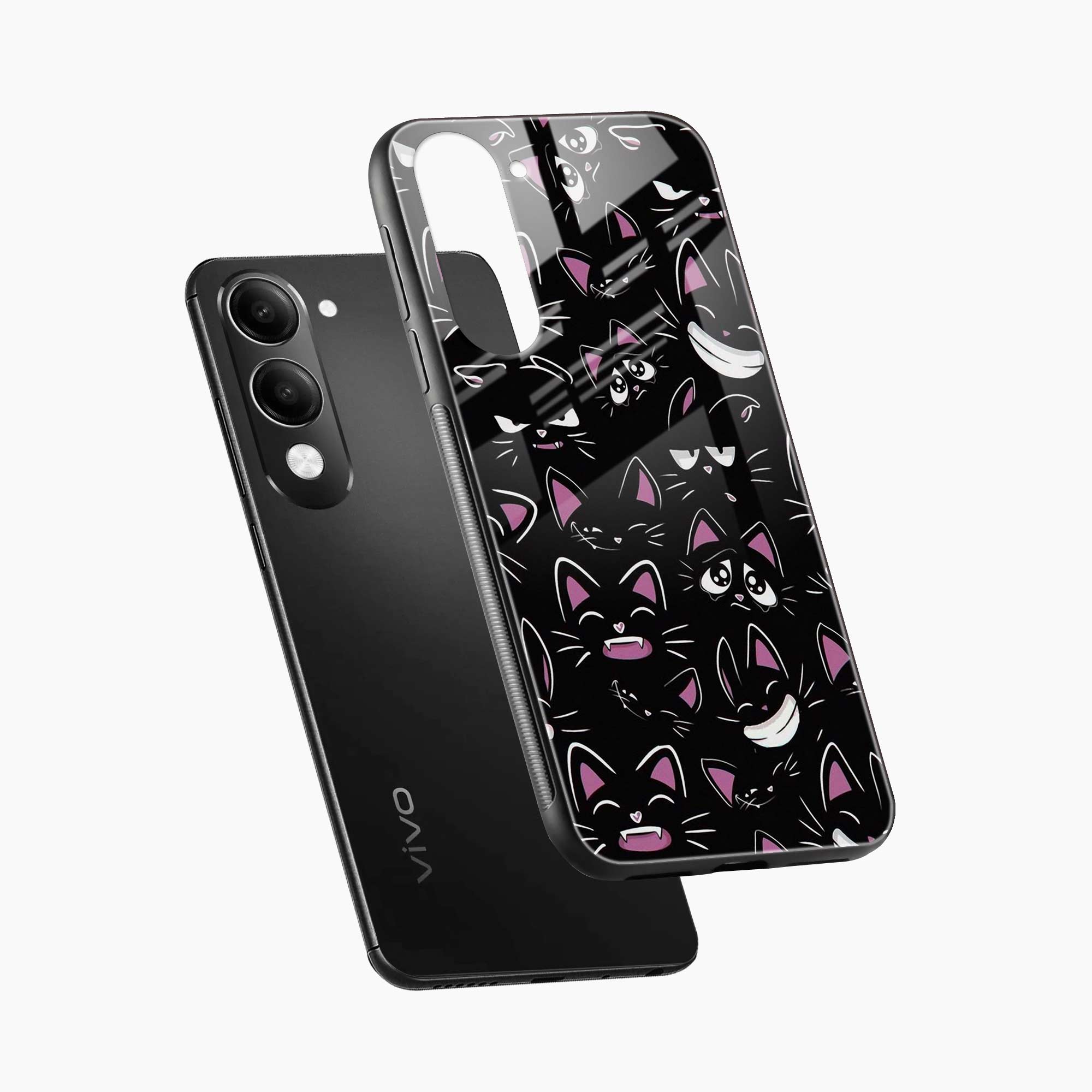 Cute Black Cat Vivo Y19s 5G Back Cover