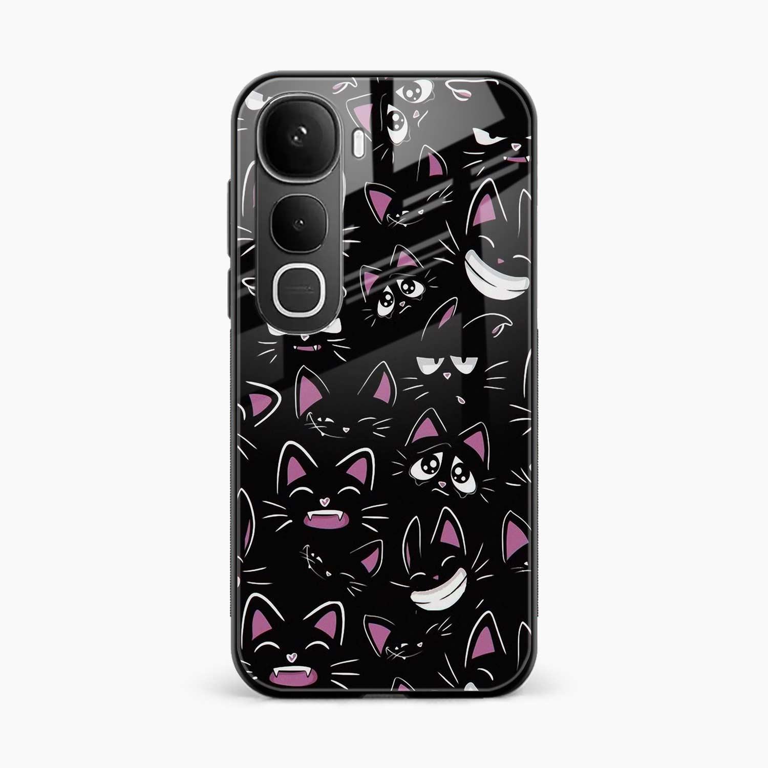 Cute Black Cat Vivo Y400 5G Back Cover