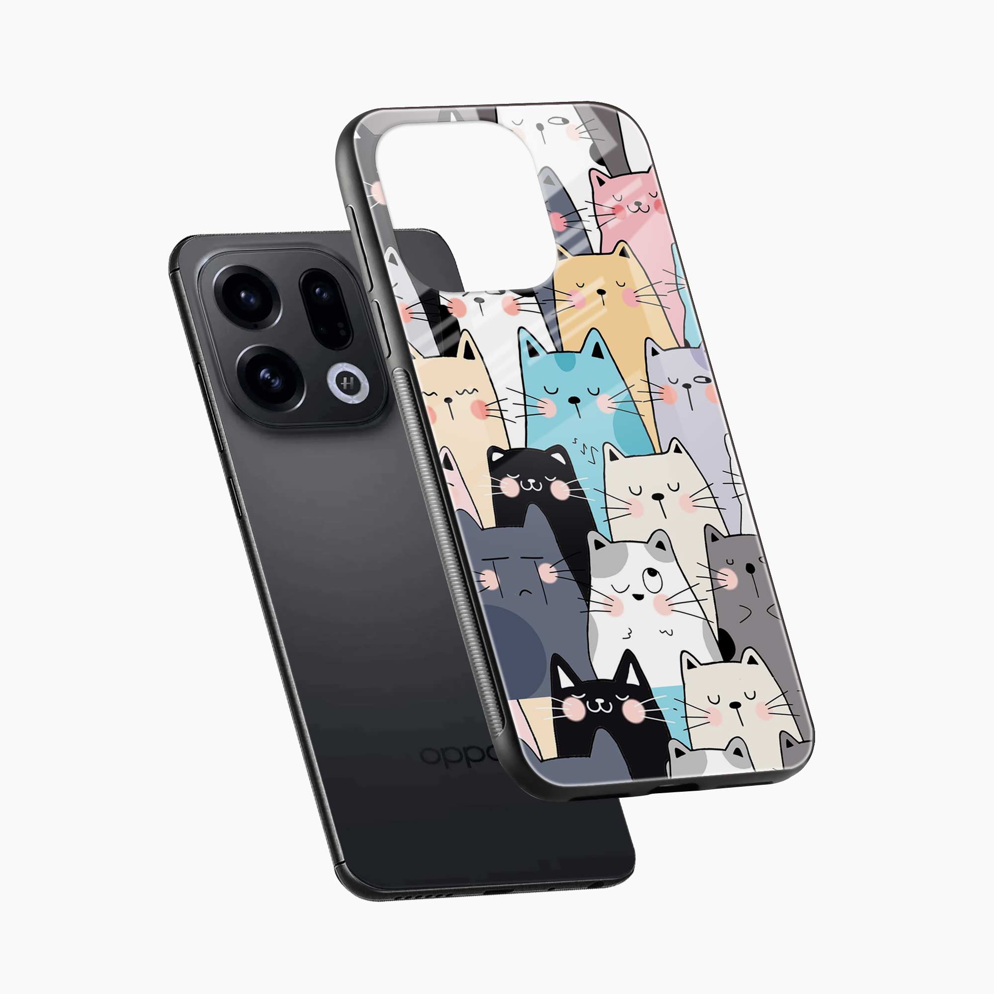 Cute Cat Oppo Find X9 Back Cover