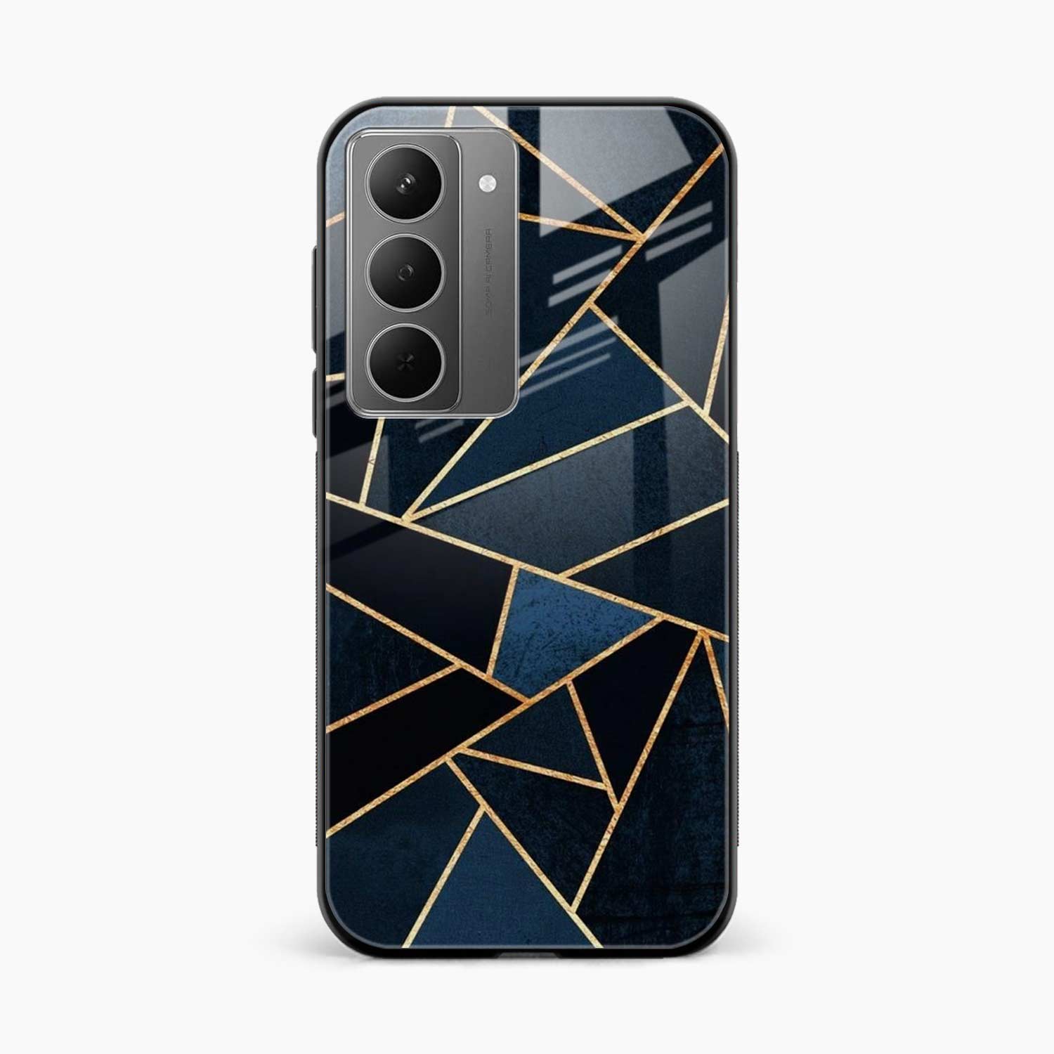 Diagonal Marble Golden Cut Realme P3x 5G Back Cover