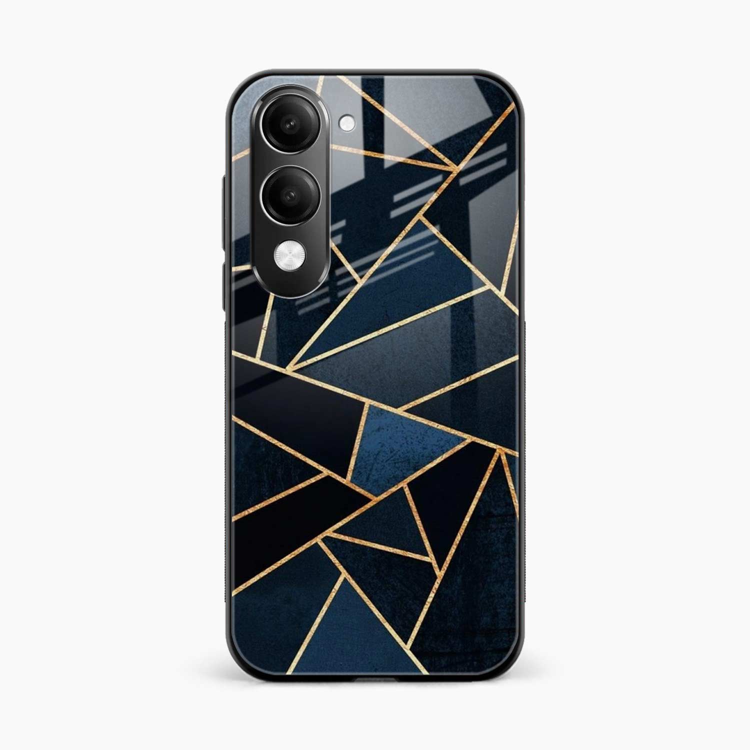 Diagonal Marble Golden Cut Vivo Y19s 5G Back Cover