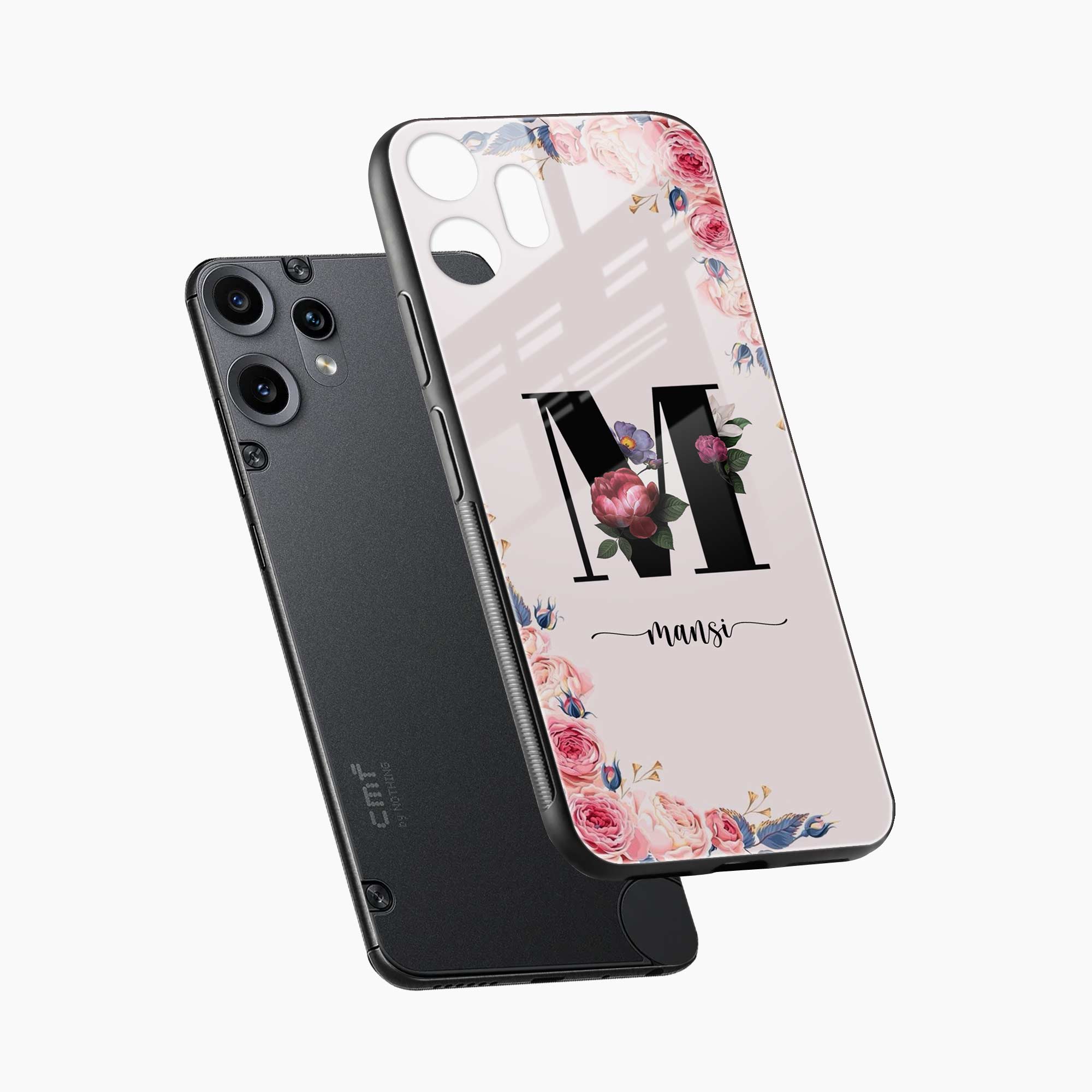 Floral Name Personalised Nothing Phone 2 Pro 5G Back Cover