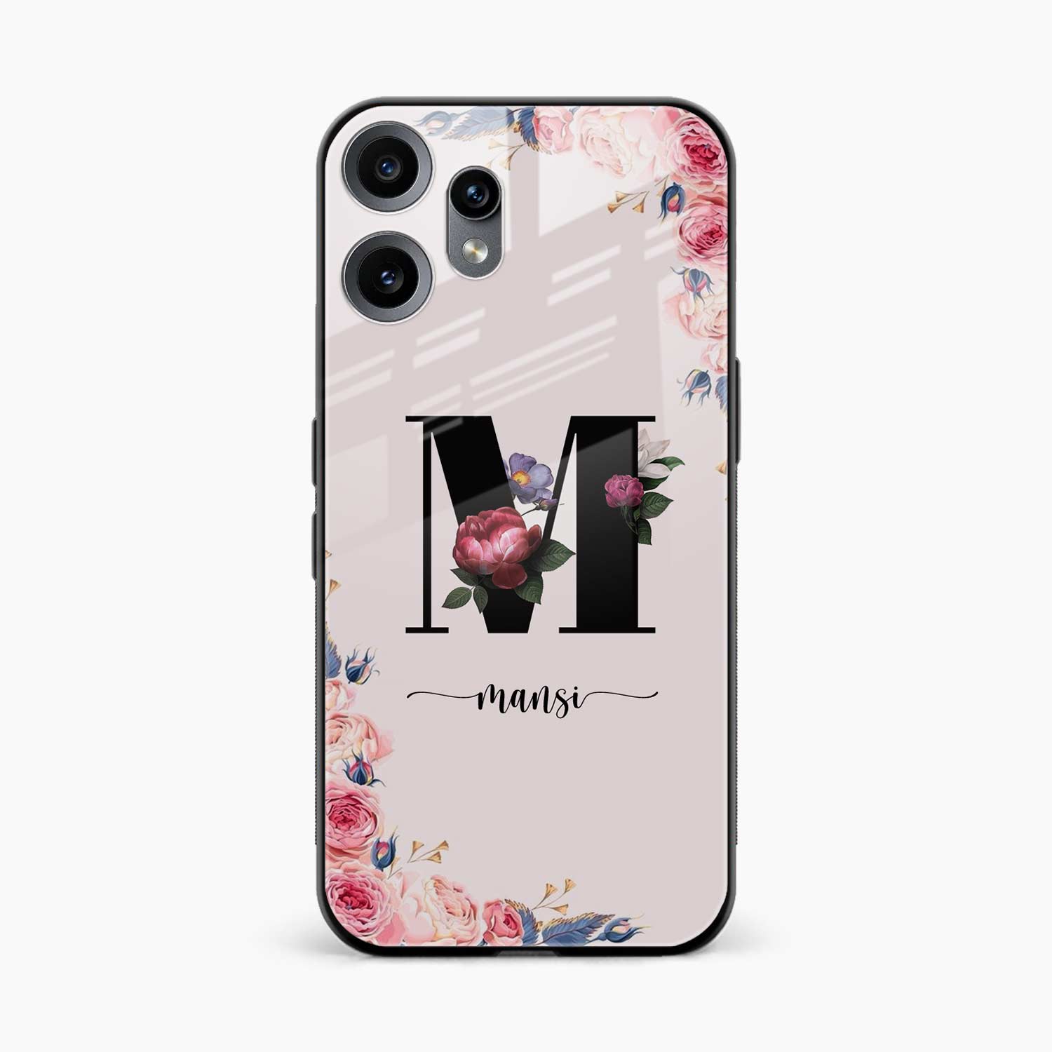 Floral Name Personalised Nothing Phone 2 Pro 5G Back Cover
