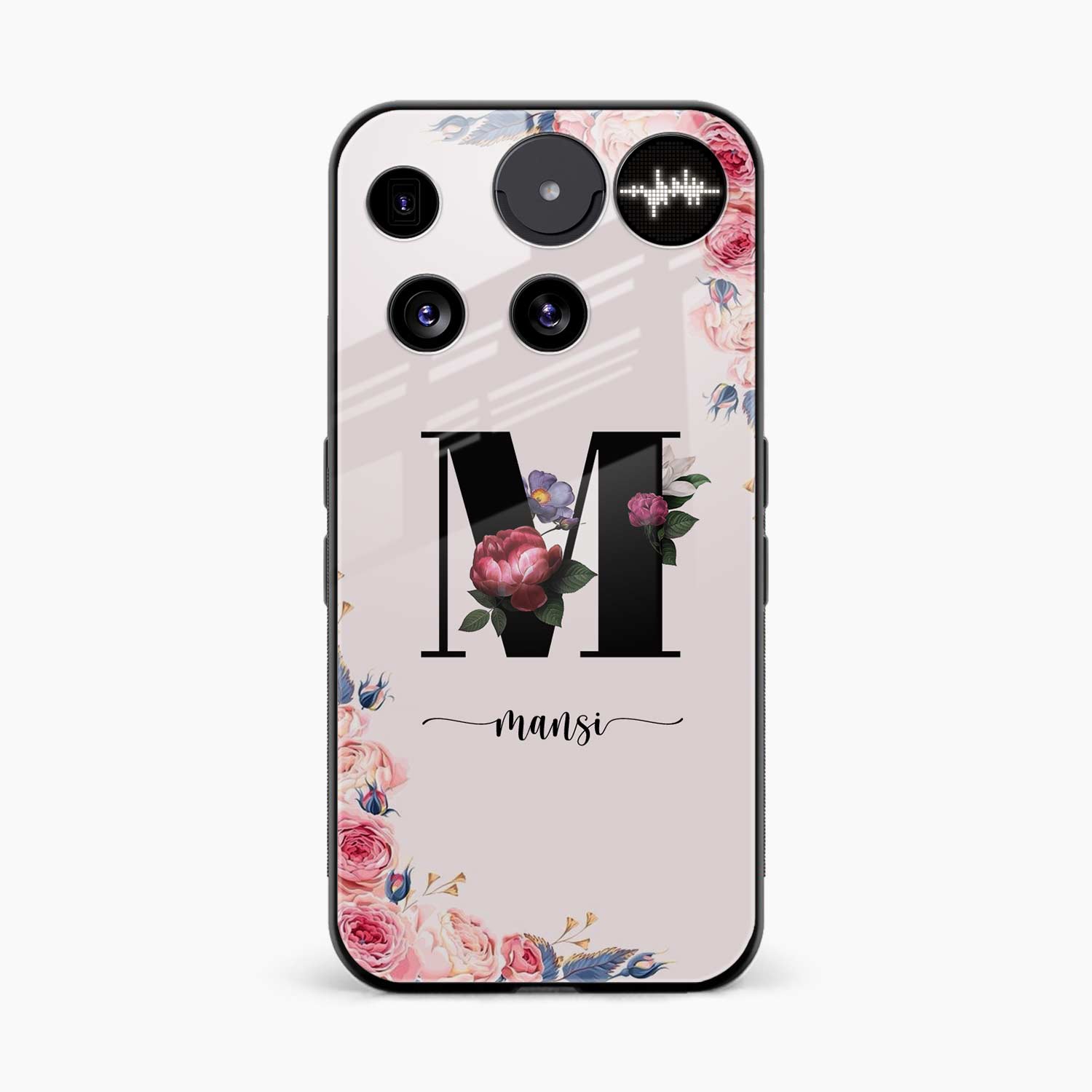 Floral Name Personalised Nothing Phone 3 Back Cover